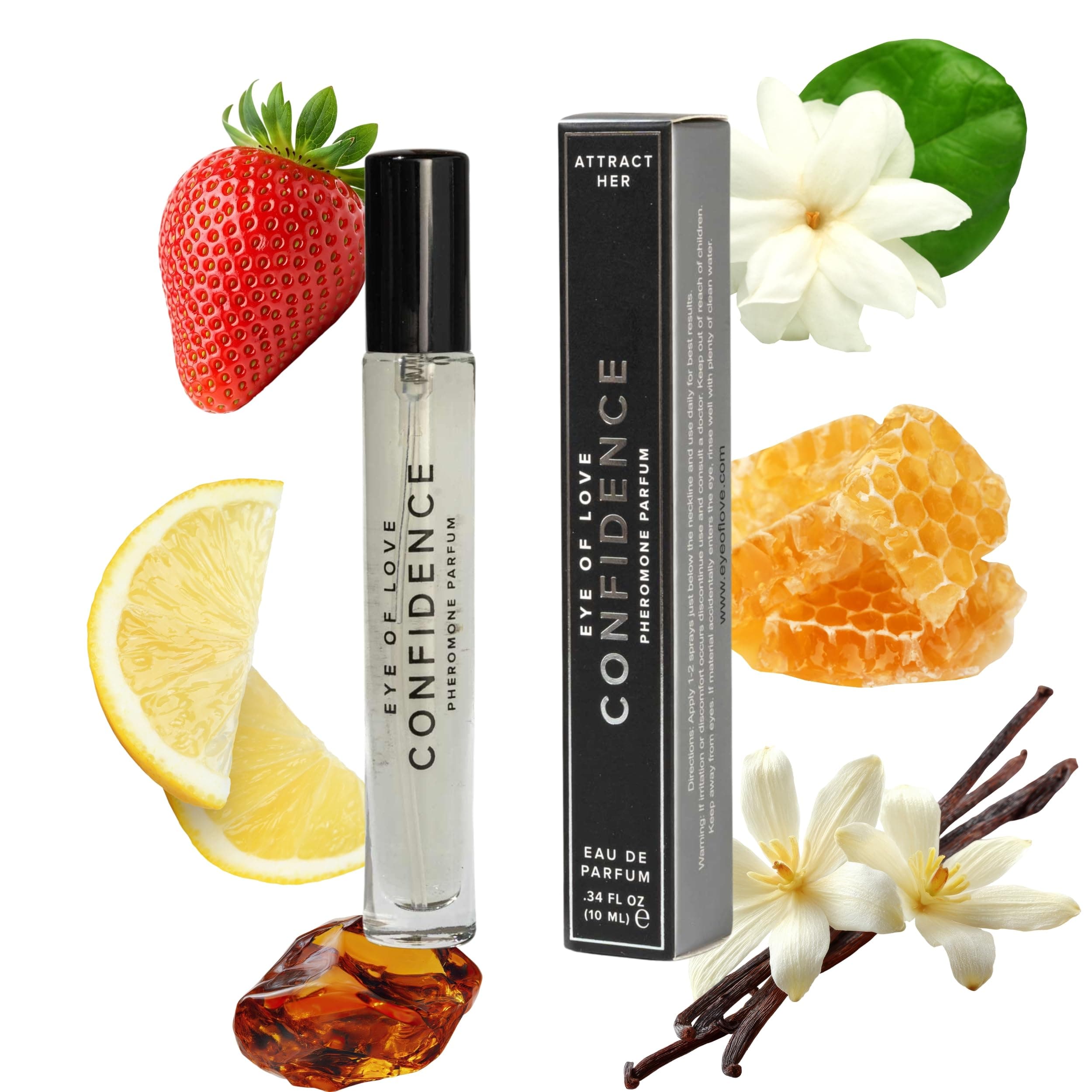 Confidence By Best Pheromone Cologne Parfum Spray to Attract Women, Highest Concentration, Travel size.33 fl. oz. (10 ml)