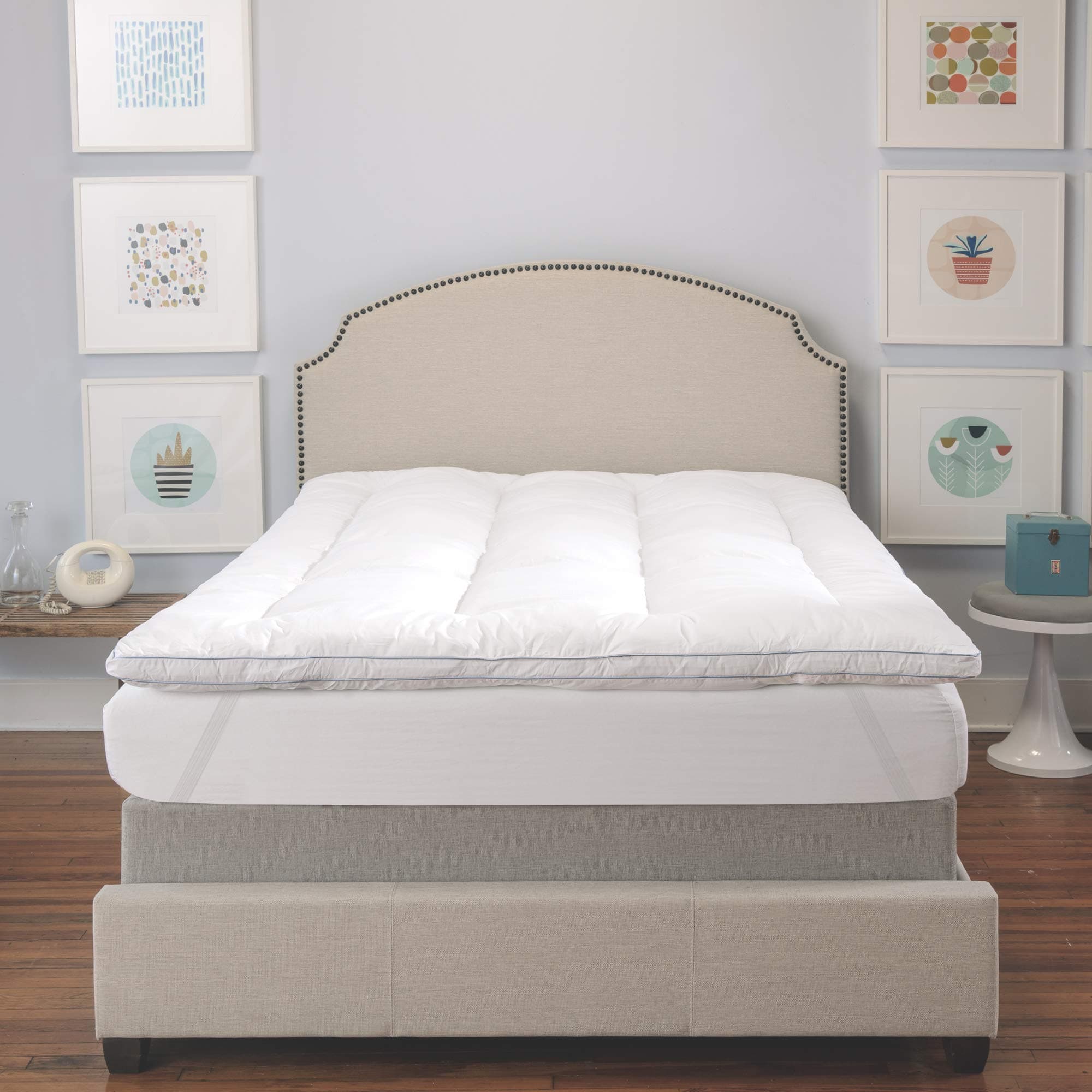 BioPEDIC Memory Plus Deluxe Mattress Topper, Twin, White