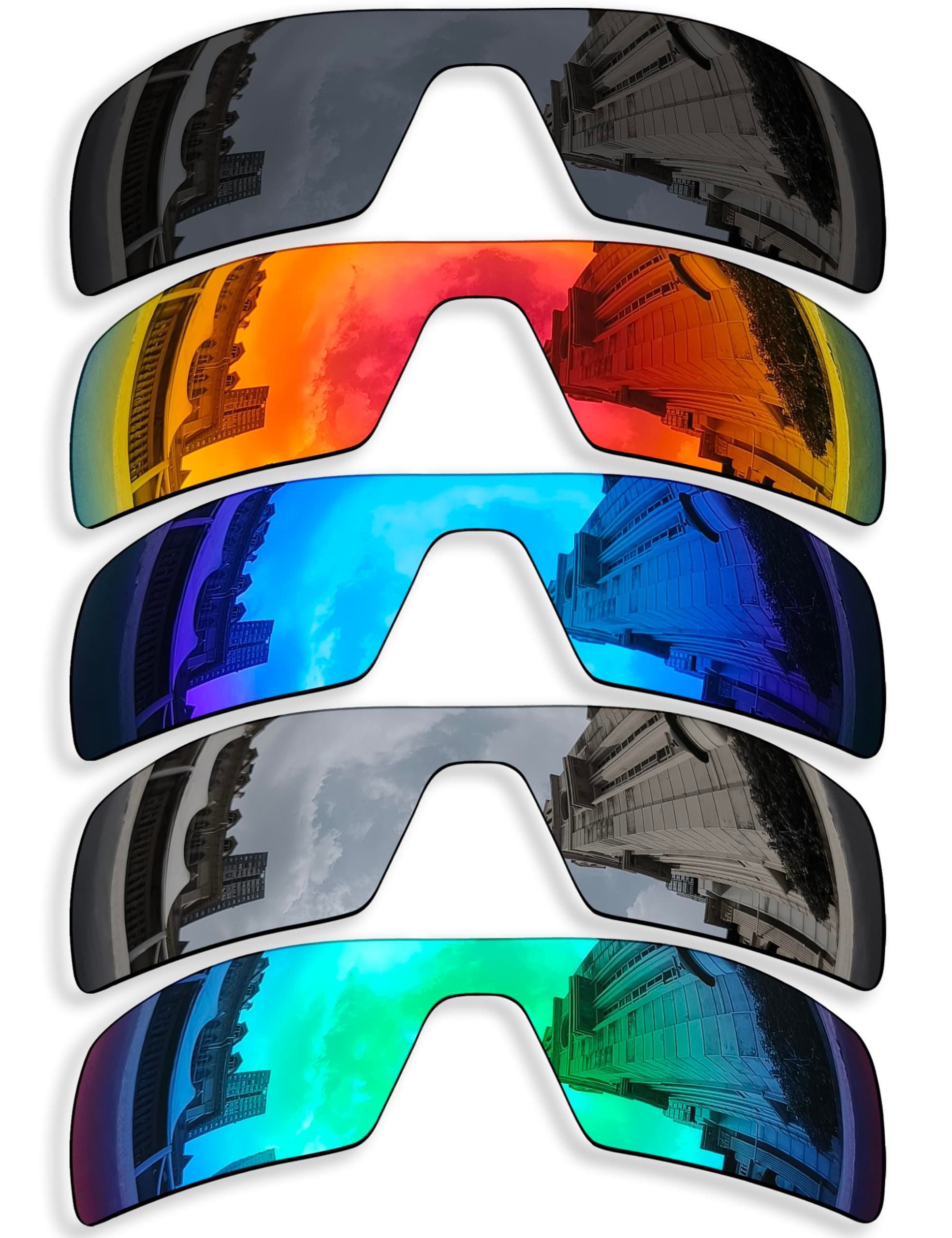 5 Pieces Polarized Replacement Lenses for Oakley Oil Rig Sunglasses, Anti-Scratch and Impact Resistant