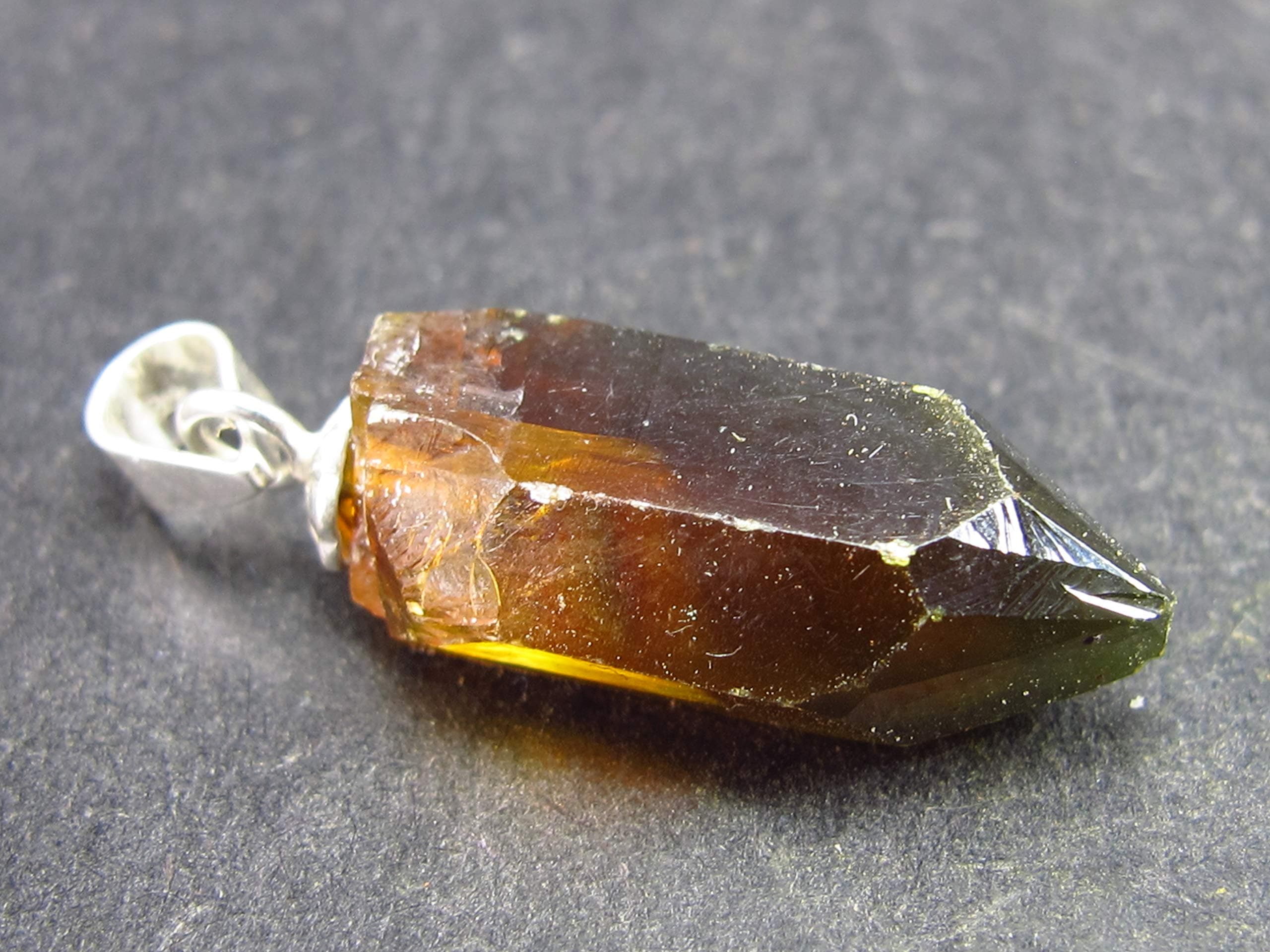The Russian Stone Fire Red Zincite Crystal Pendant From Poland - 2.3cm
