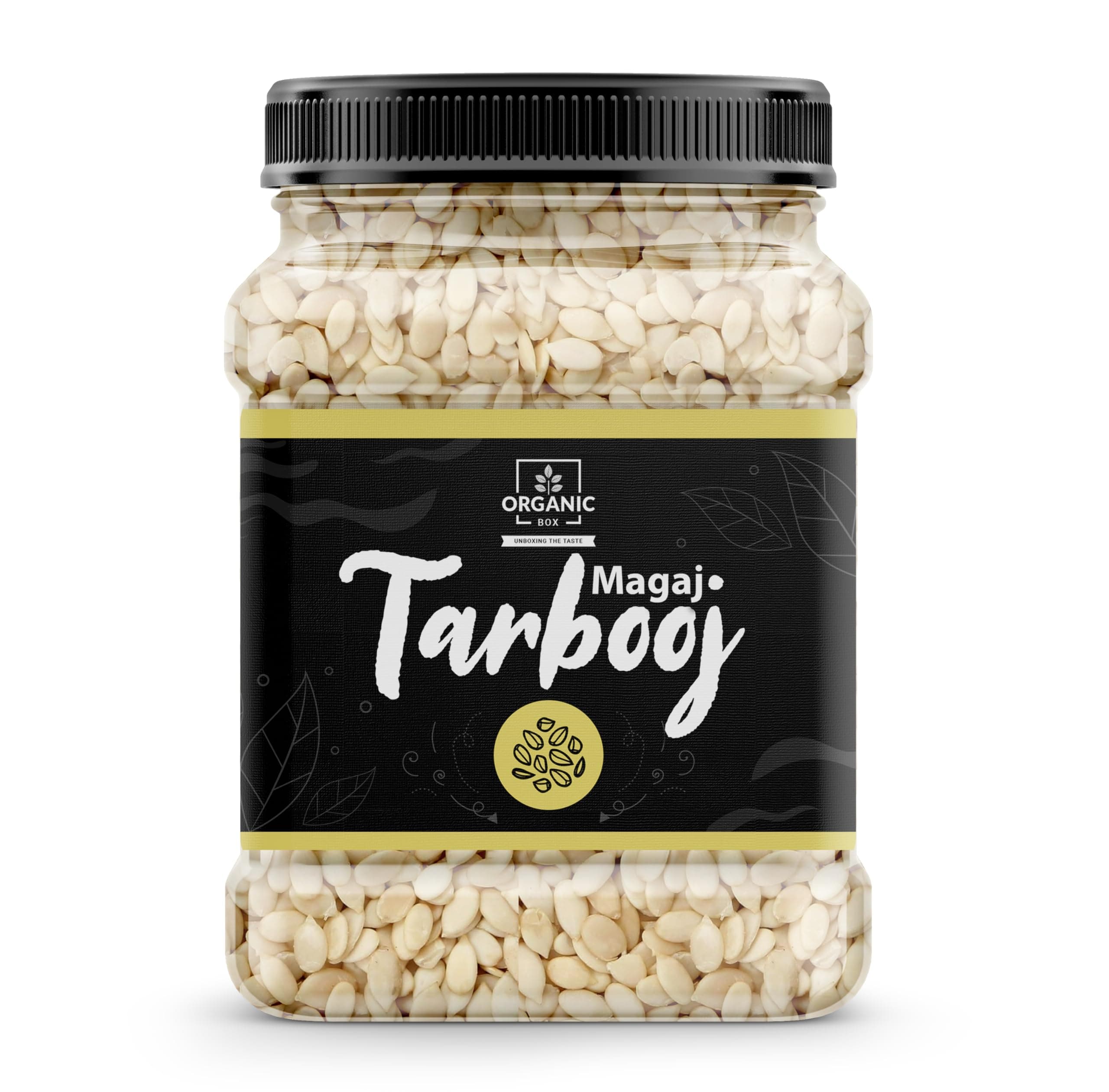 Organic Box - Watermelon seeds kernel (Tarbuj/Tarbooj Magaj) - 1Kg, Vegetarian, Freshly Packed, 100% Pure & Natural, seeds without shell for gravy