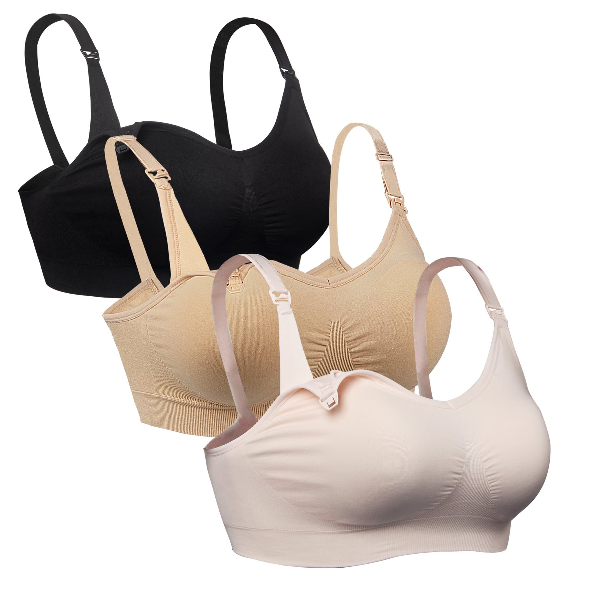 iloveSIA 3PACK Womens Full Bust Nursing Bra Seamless Maternity Bra