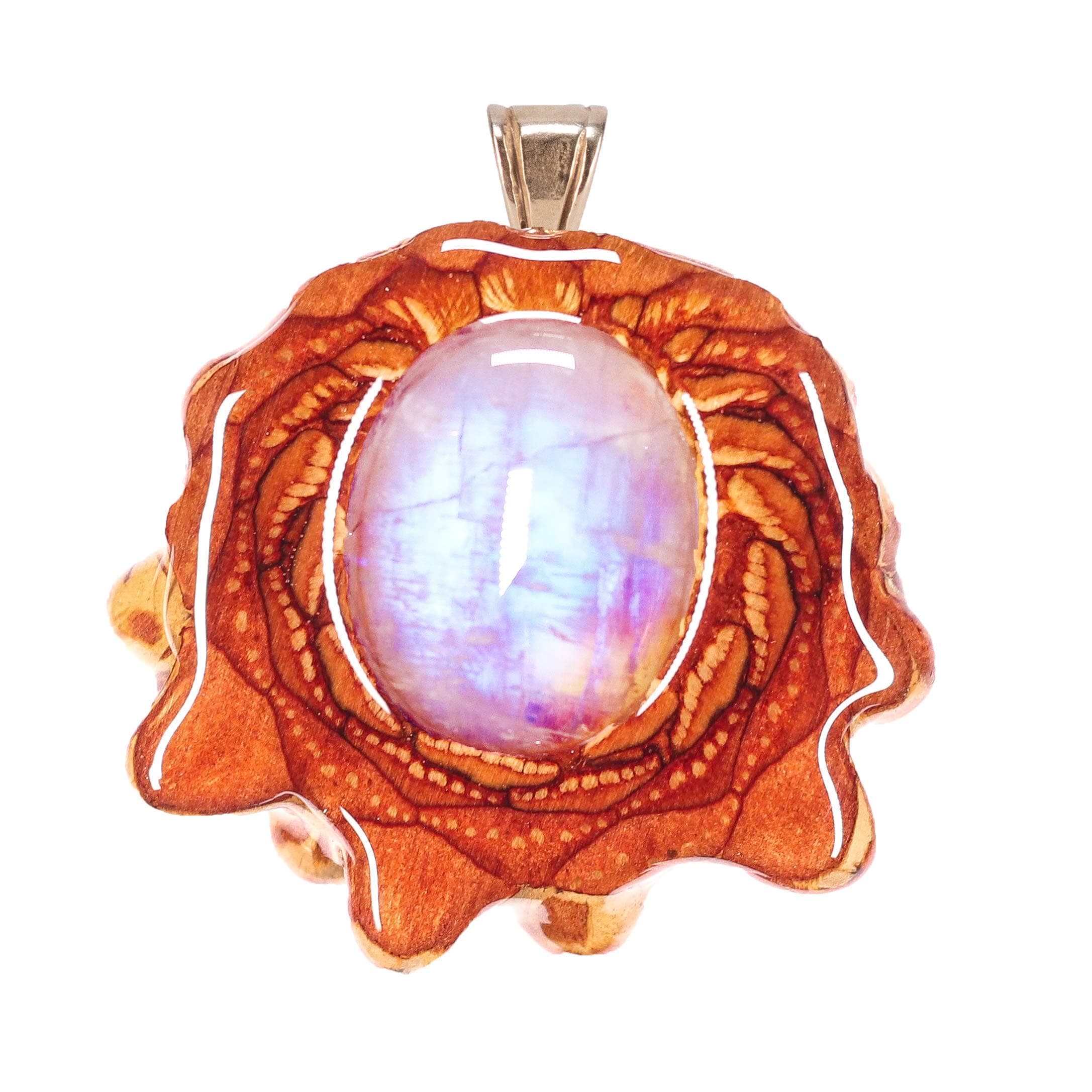 Moonstone Third Eye Pinecones Pendant Festival Jewelry For Women For Men Boho Fashion Gypse Gear 100% Natural Sacred Geometry Pinecone with White Gemstone Necklace