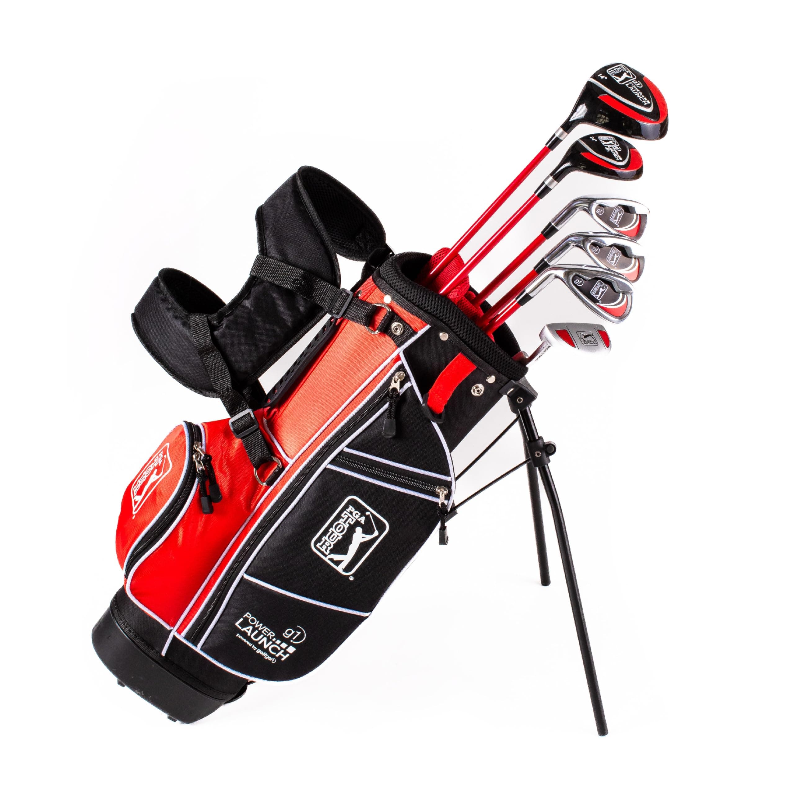 PGA Tour Youth Golf Club Set – Ages 3-5 (3’6”-4’1”) and 5-8 (4’1” - 4'8") Right and Left Handed Beginner Junior Golf Clubs with Lightweight Golf Bag, Mallet Putter, Driver by Golfgen