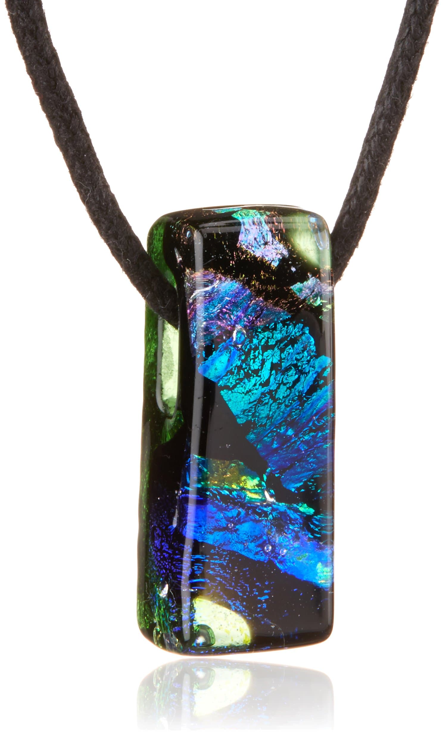 Mixed Mosaic Green Color Block Pendant