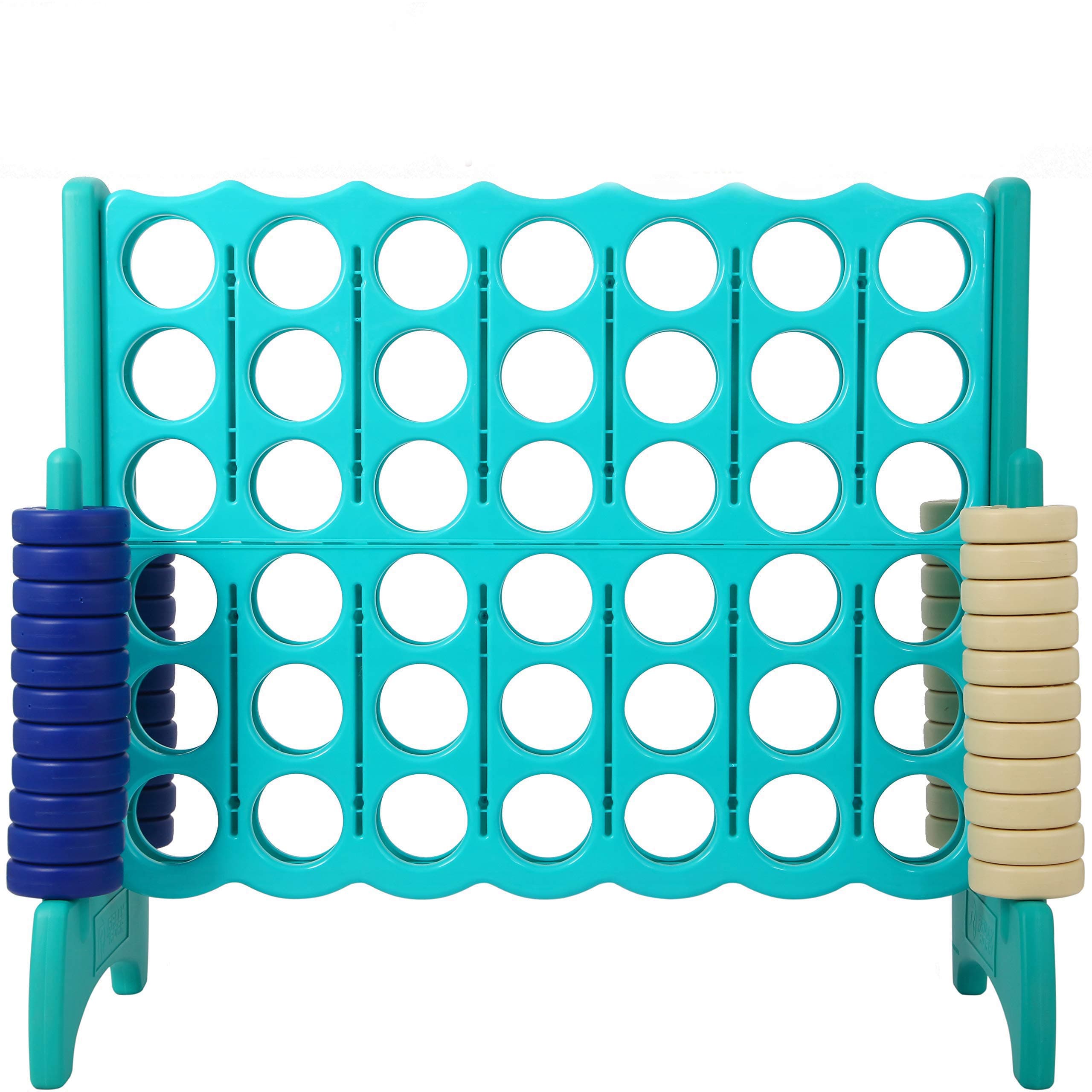 Giant Plastic 4-in-a-Row - Complete Game Set Includes 44 Chips - Available in Multiple Sizes