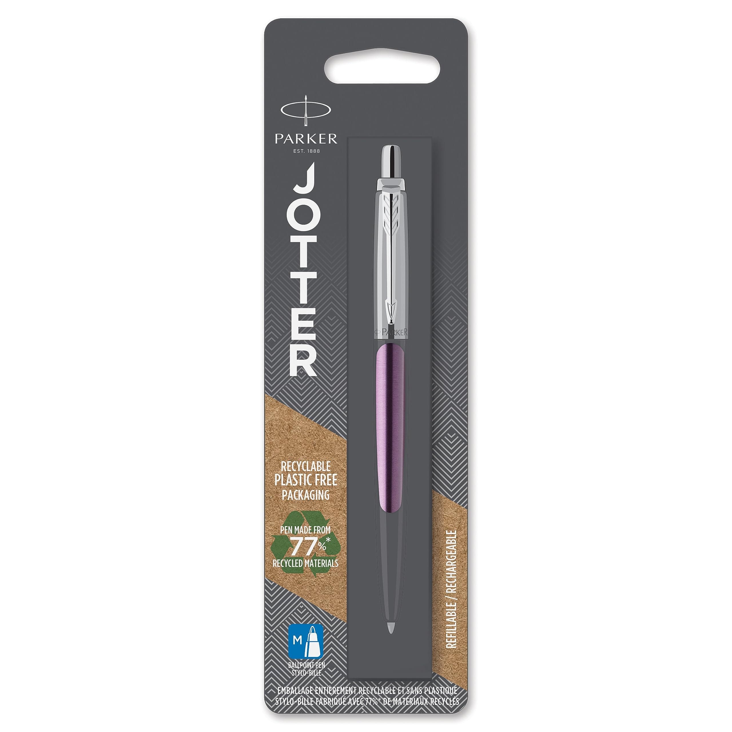 Parker Jotter Victoria Violet CT Ballpoint Pen, Blister pack