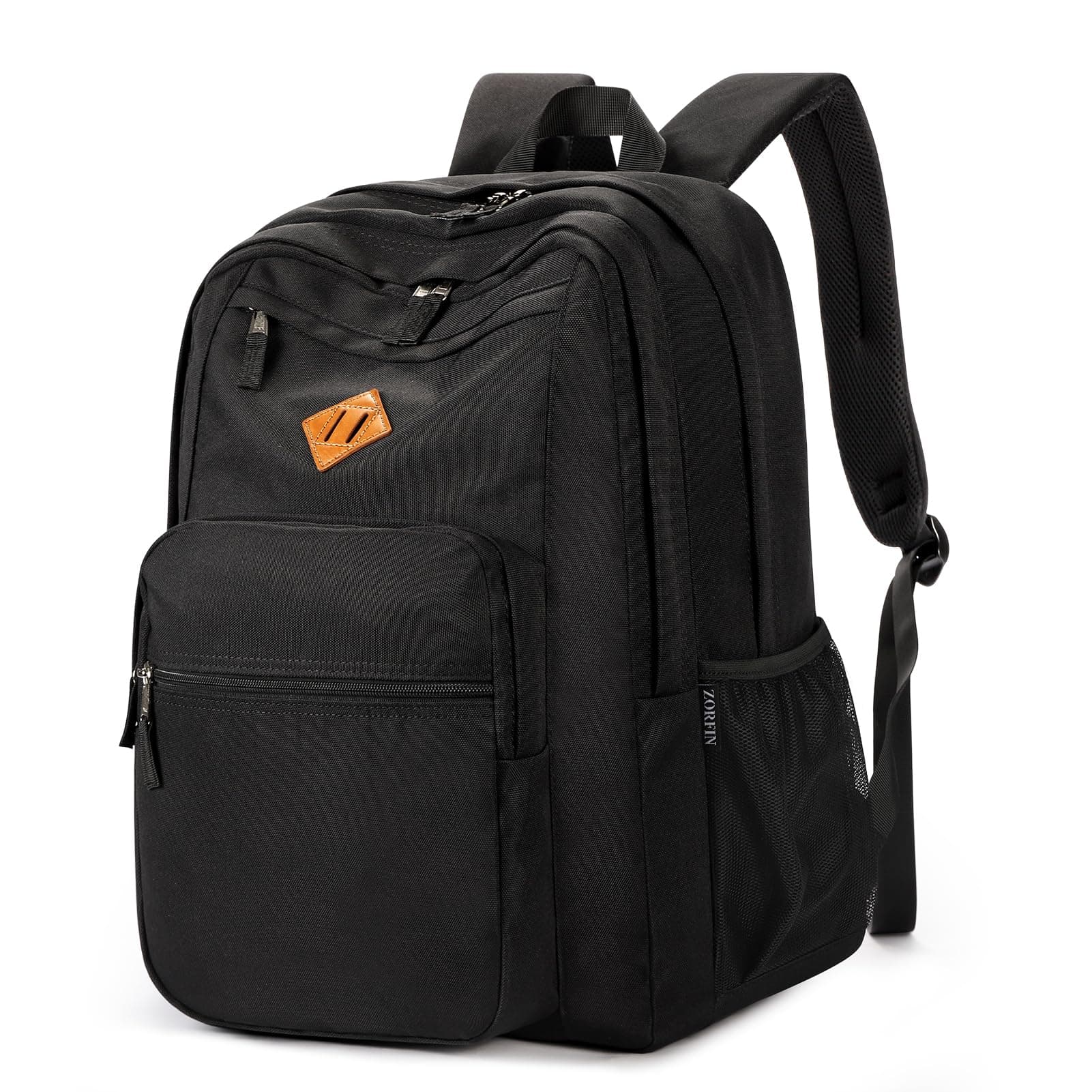26L Black Backpack for College, and Travel: Water Resistant Bookbag