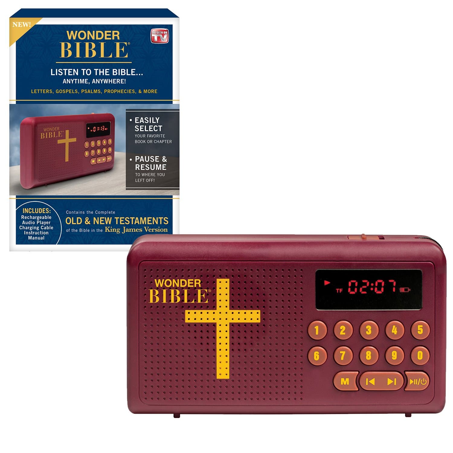 KJV- The Audio Bible Player That You Can Listen to, King James Version, New & Old Testament as Seen On TV