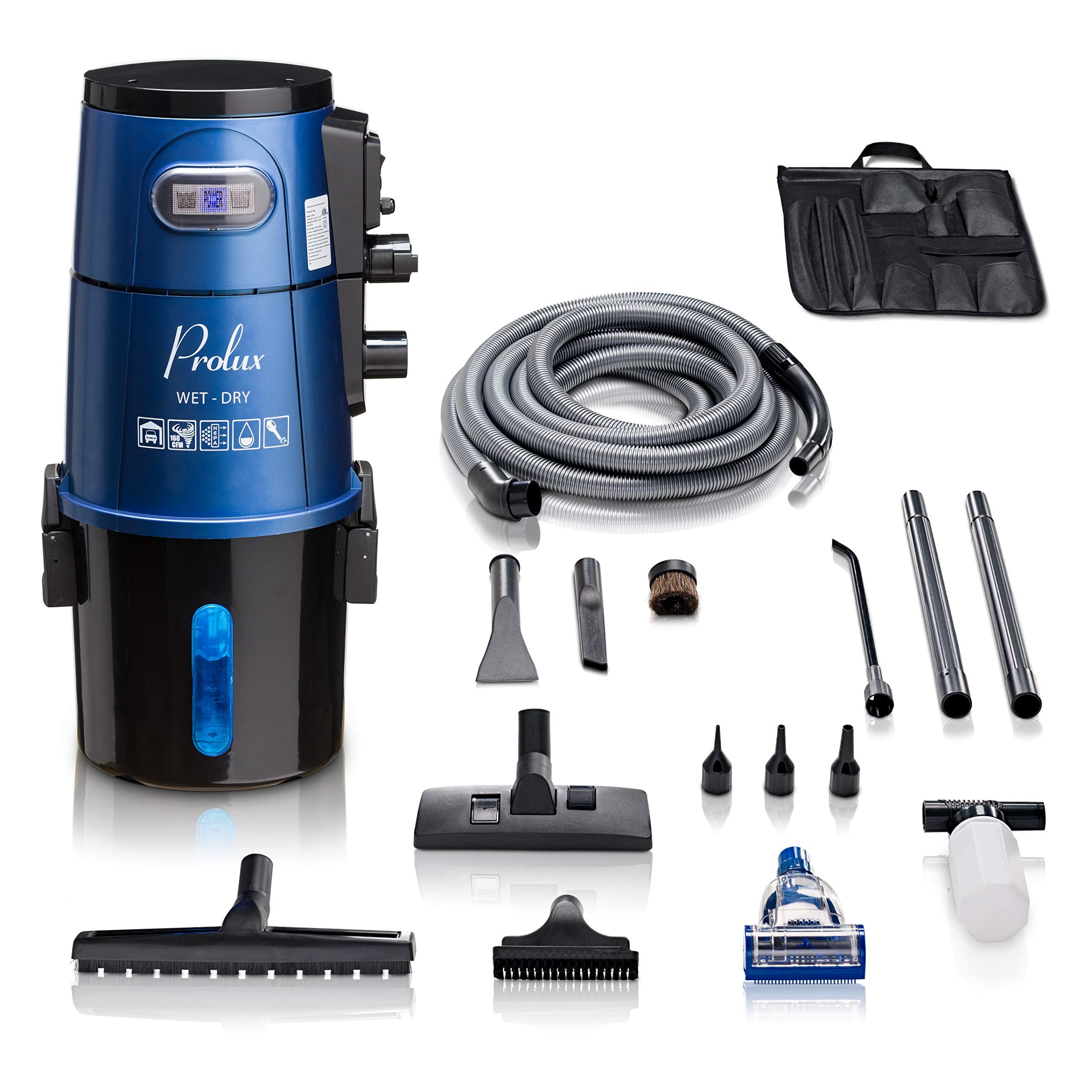 Professional Shop Blue Wall Mounted Garage Vac, Wet Dry Pick Up