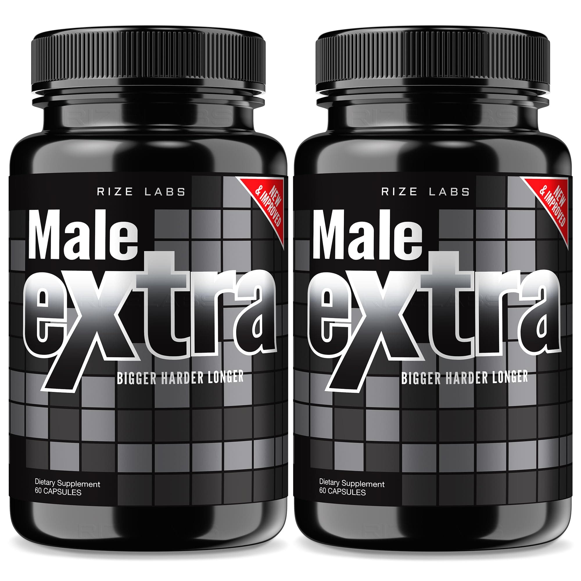 rize labs - Male Extra Capsules - Performance Supplement for Men, Maximum Strength Support, Ultra Pure Pills, Non-GMO Vegan Supplement Advanced Formula (120 Capsules)