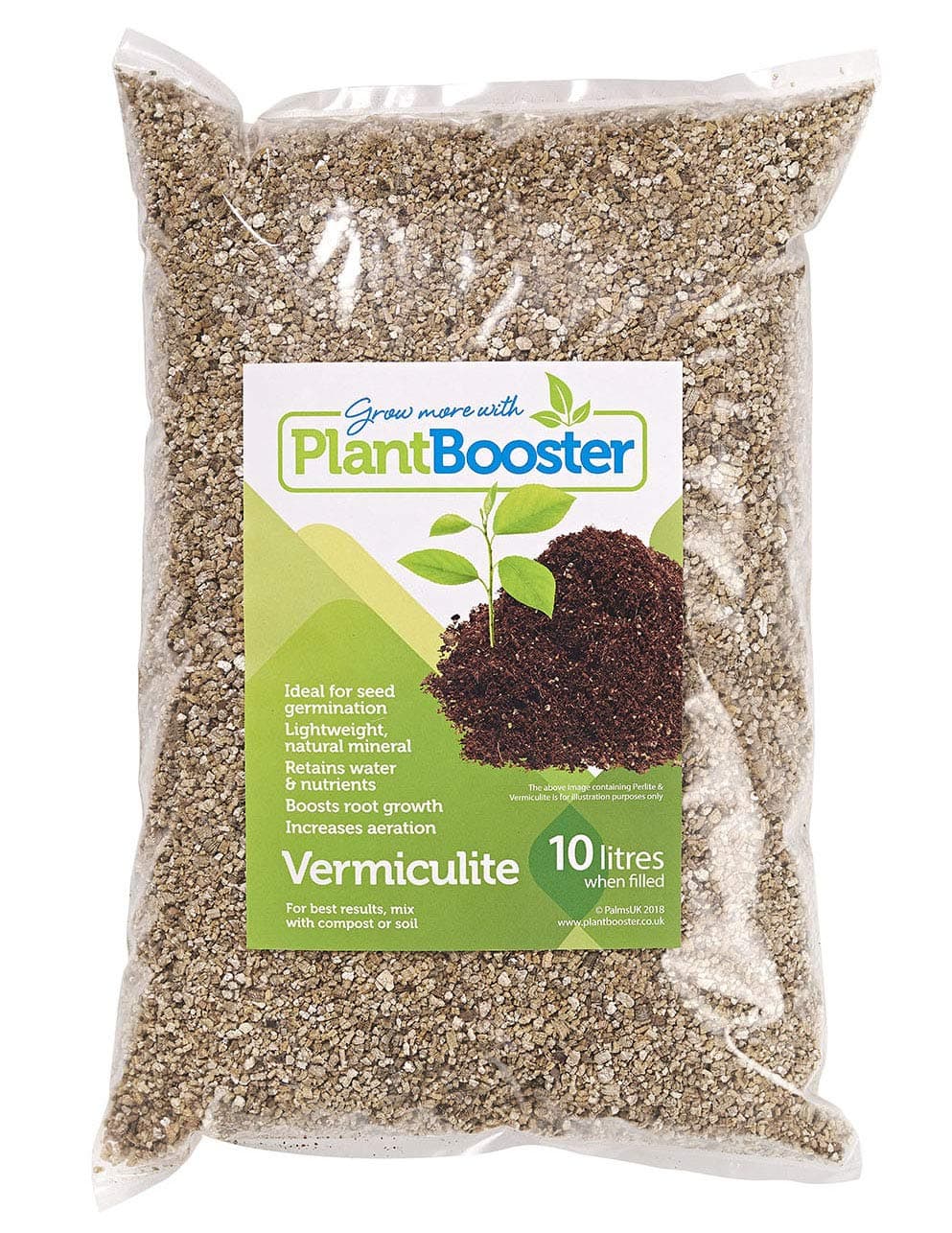 PlantBooster Vermiculite, medium grade – Hydroponic growing media (1-50 litres) (1 ltr) MADE IN THE UK!