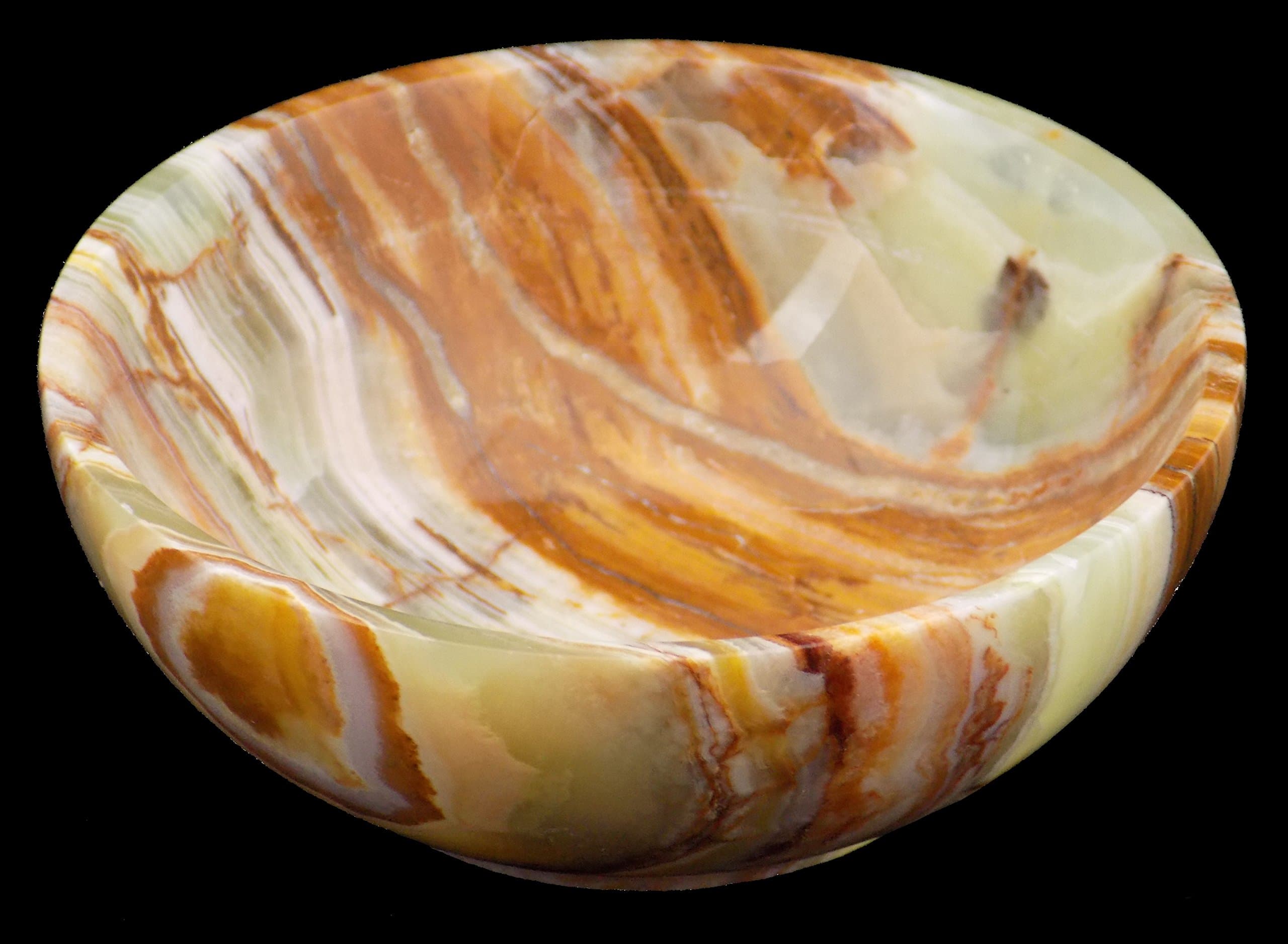 Onyx Bowl 3" - beautiful gemstone water or food bowl for small pets