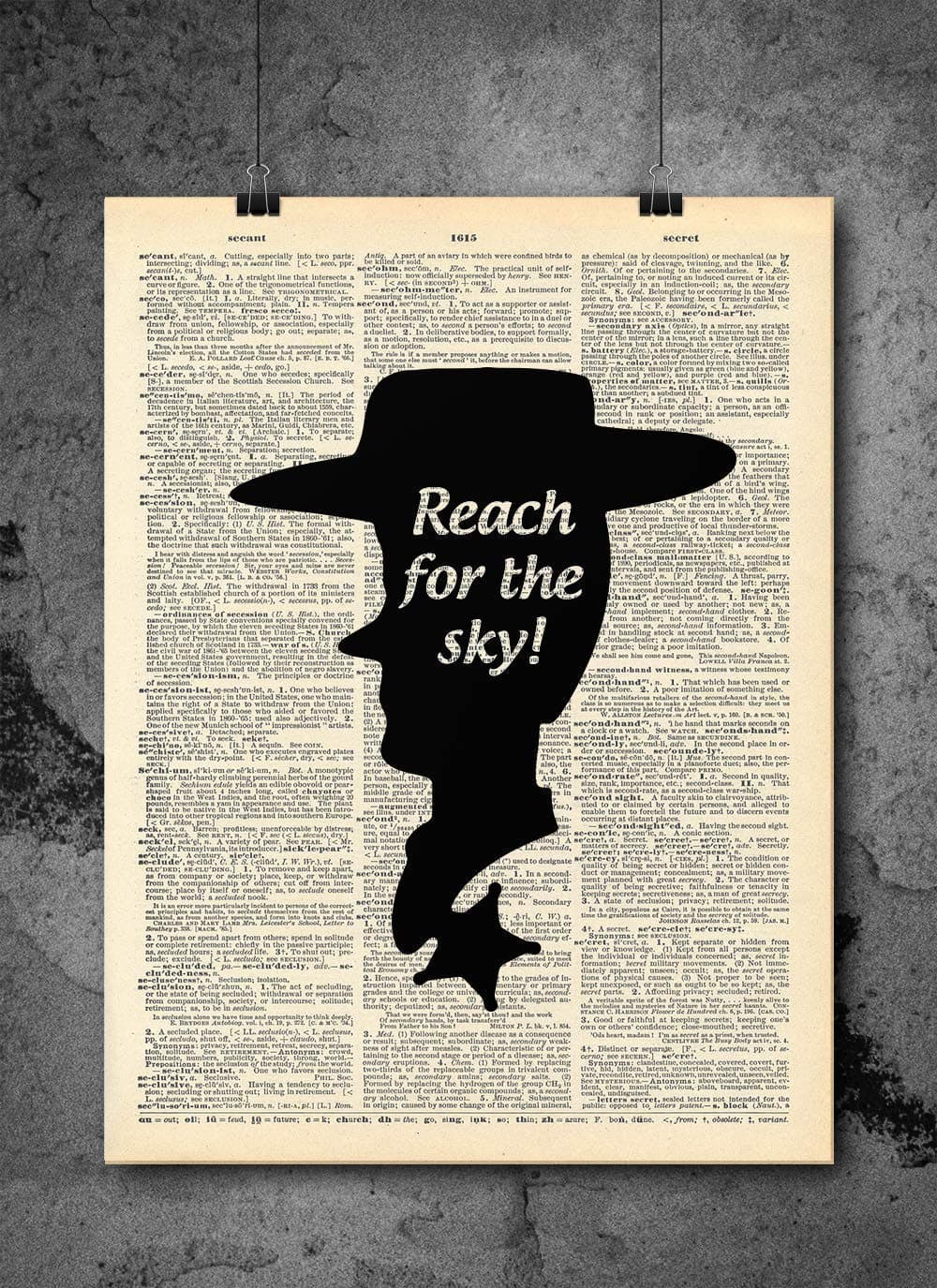 Woody Toy Story Quote Wall Art - Vintage Art - Authentic Upcycled Dictionary Art Print - Home or Office Decor - Inspirational And Motivational Quote Art