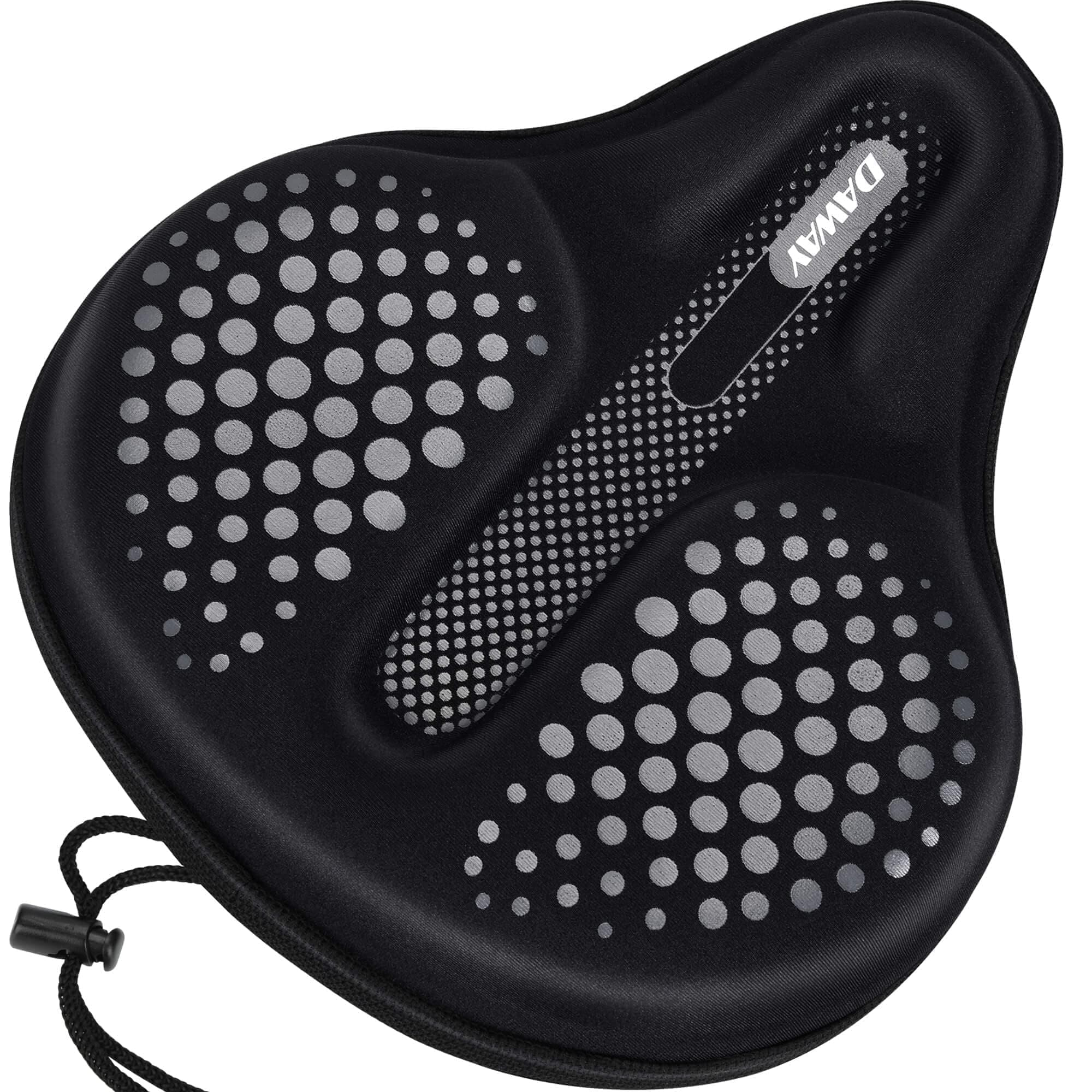 DAWAY Comfortable Exercise Bike Seat Cover - Soft Memory Foam & Gel Padded Bicycle Saddle Cushion for Men Women, Fit for Peloton, Stationary, Cruiser, MTB - Indoor/Outdoor Bike Accessory, XL/Large/M/S