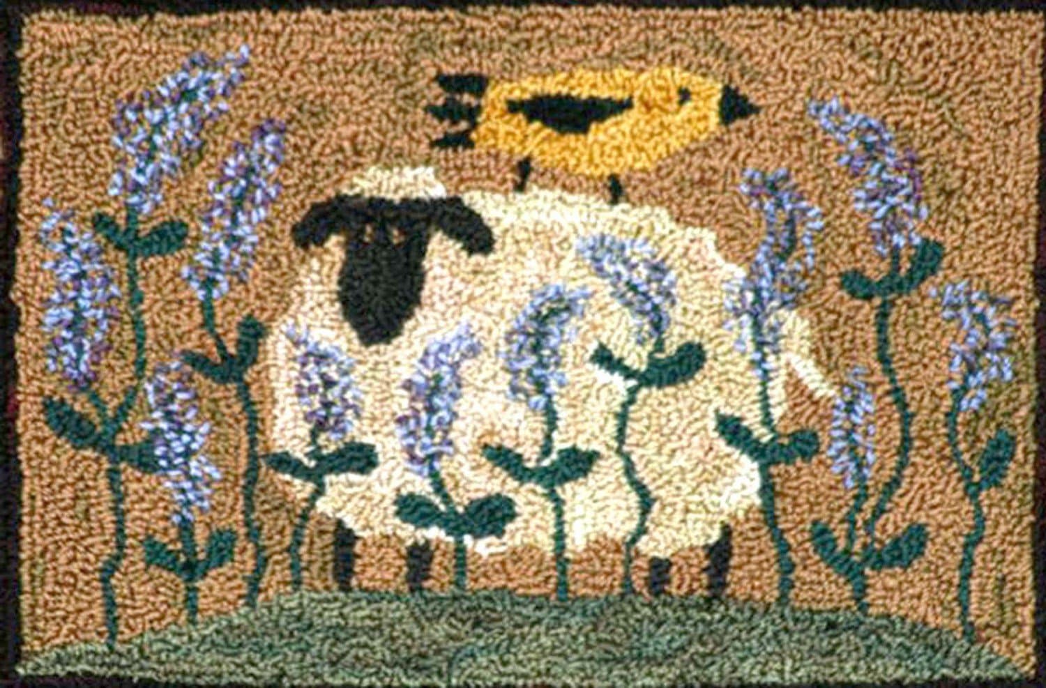 Soft Perch 632 Punch Needle Pattern Threads That Bind Sheep Bird Punchneedle