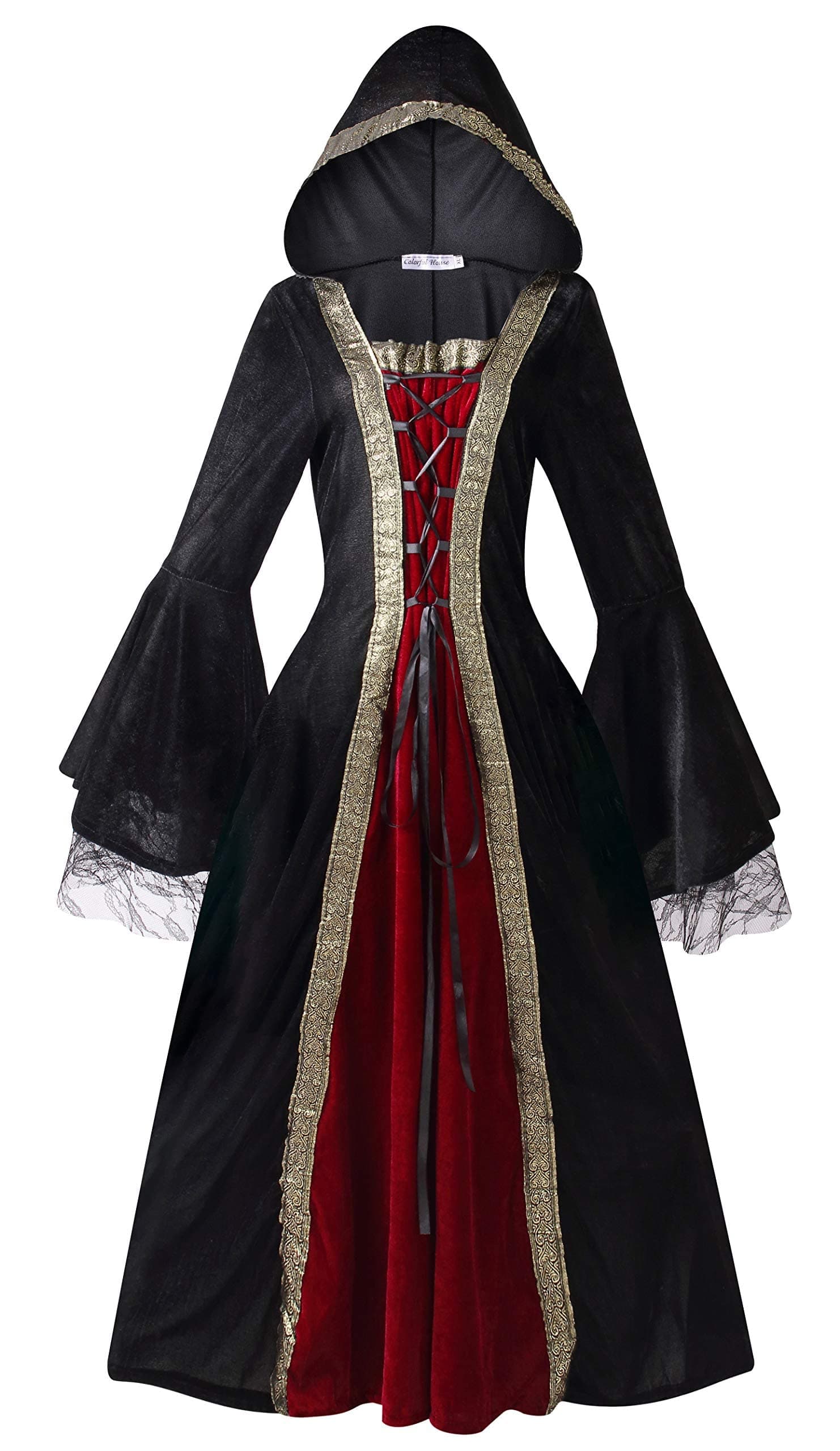 Colorful House Plus Size Medieval Dress, Renaissance Princess Costume for Women
