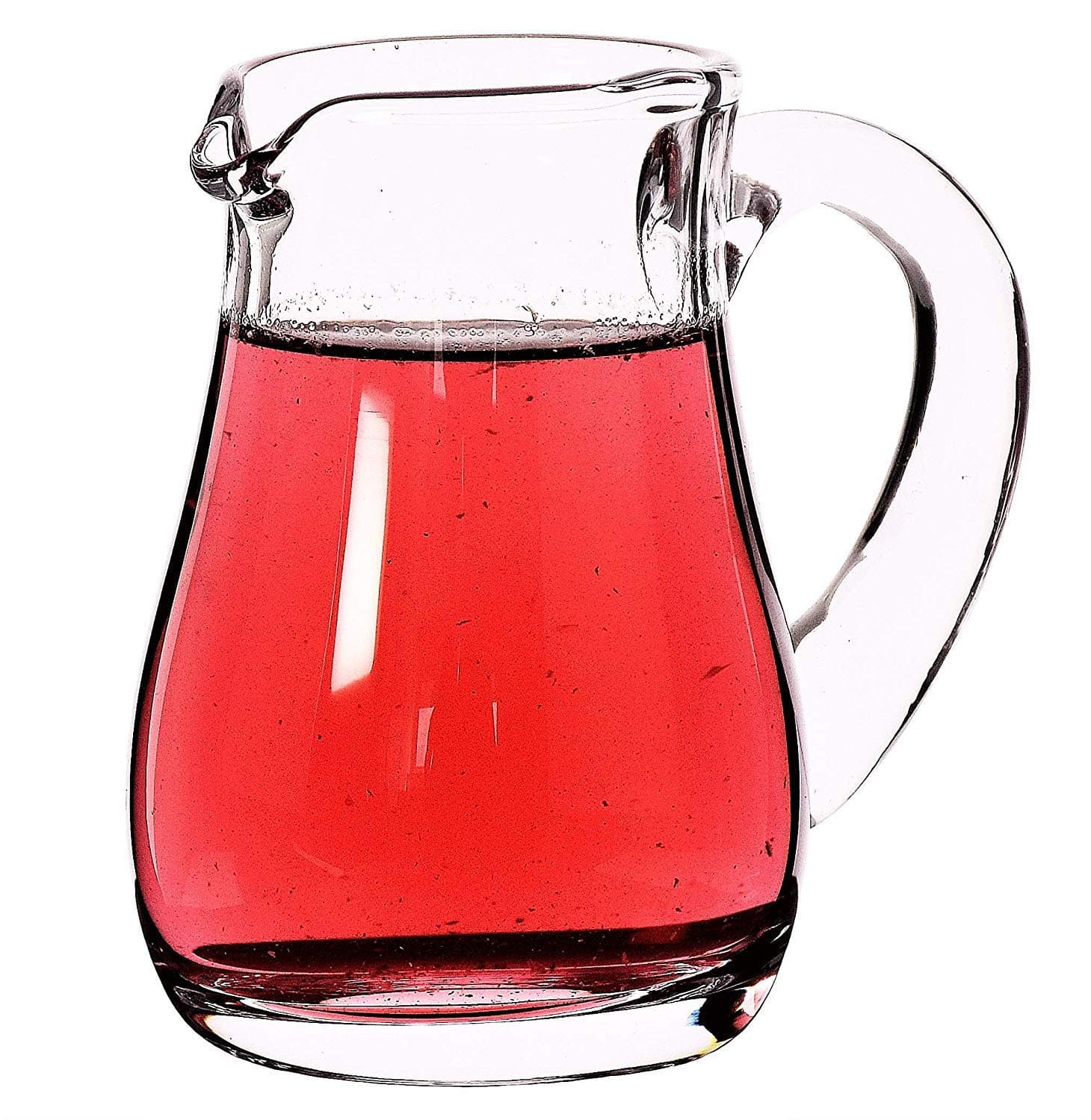 SOLAVIA Clear Glass Handmade Basic Creamer Milk Jug H12cm 250ml, Set of 2 Kitchen Bed and Breakfast