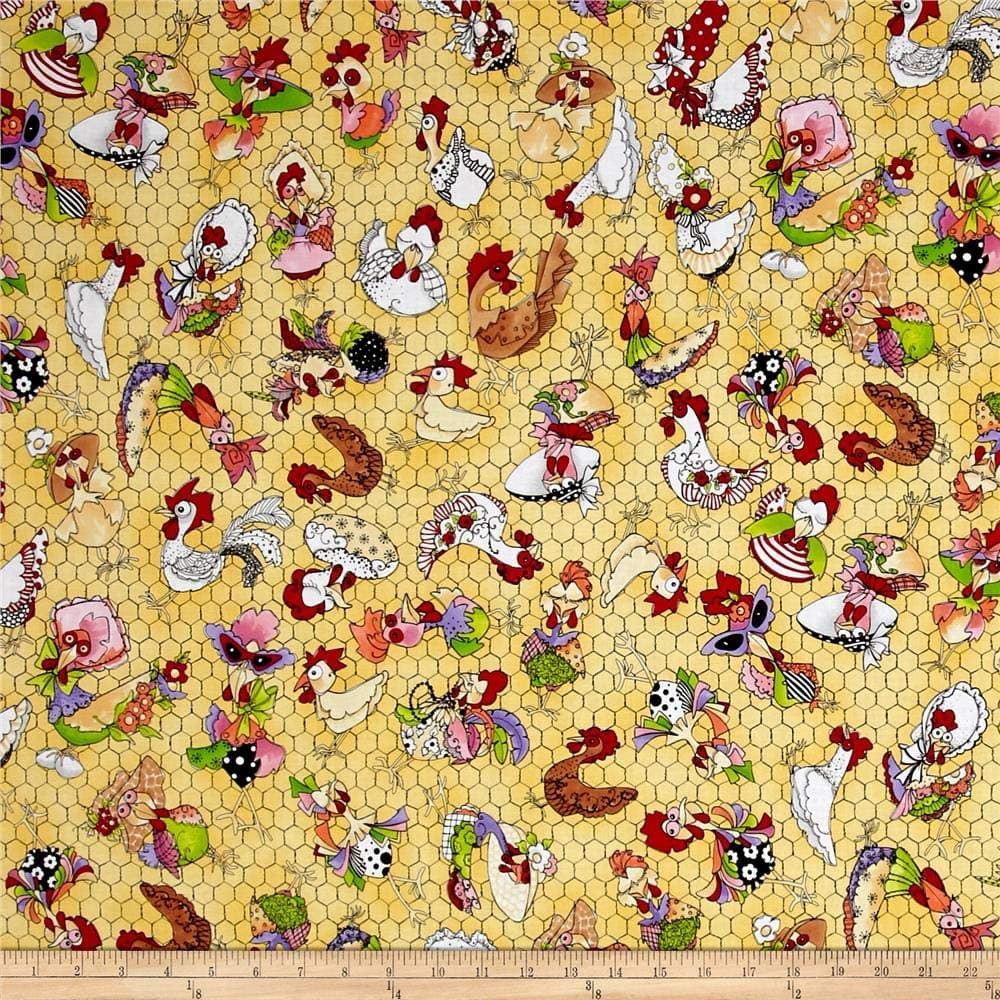 Loralie Designs Chicken Chique Coopers, Yellow Yard