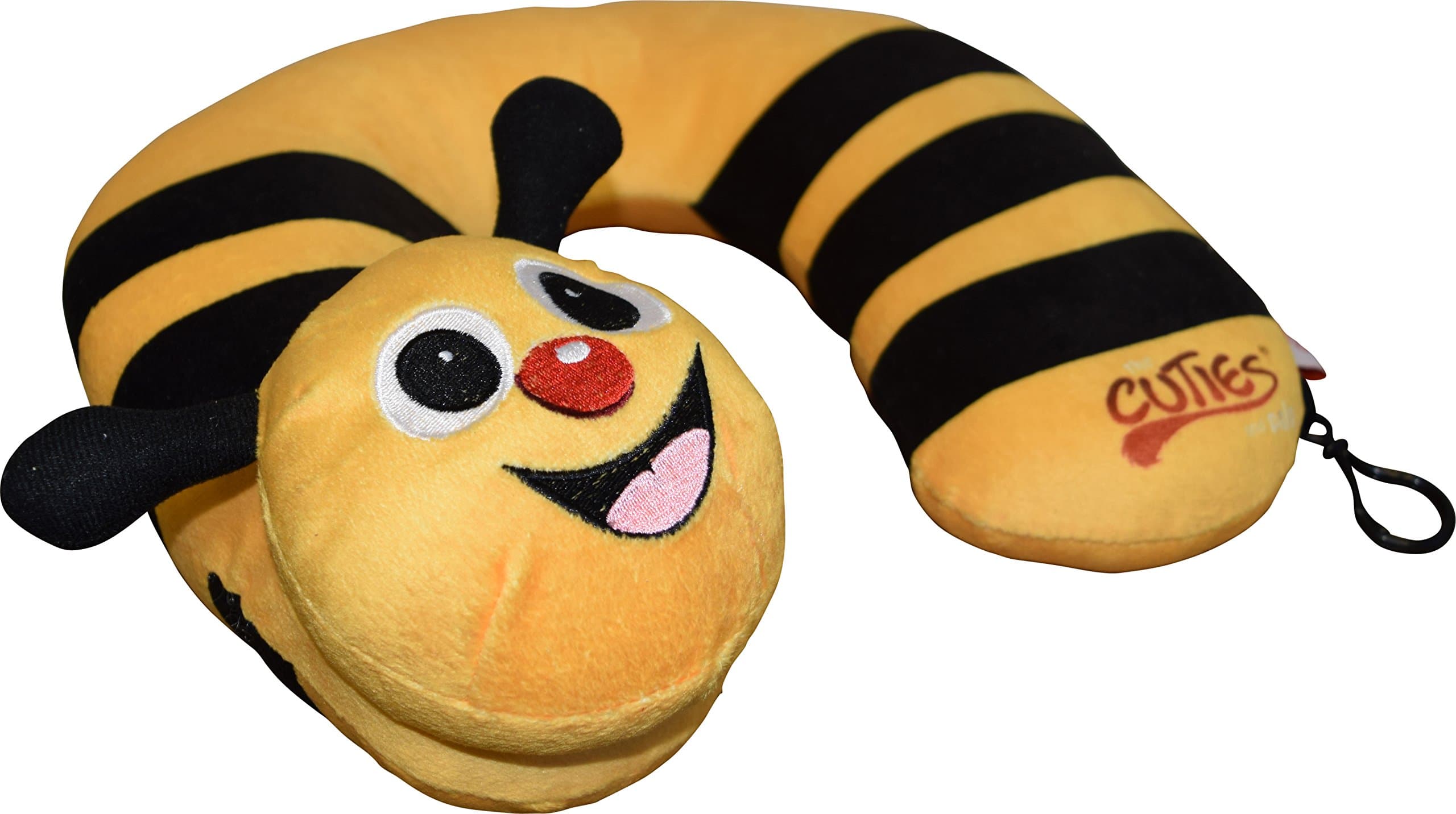 Cuties And Pals Kid's Travel Neck Pillow - Car Seat Pillow (Yellow Bumble Bee)