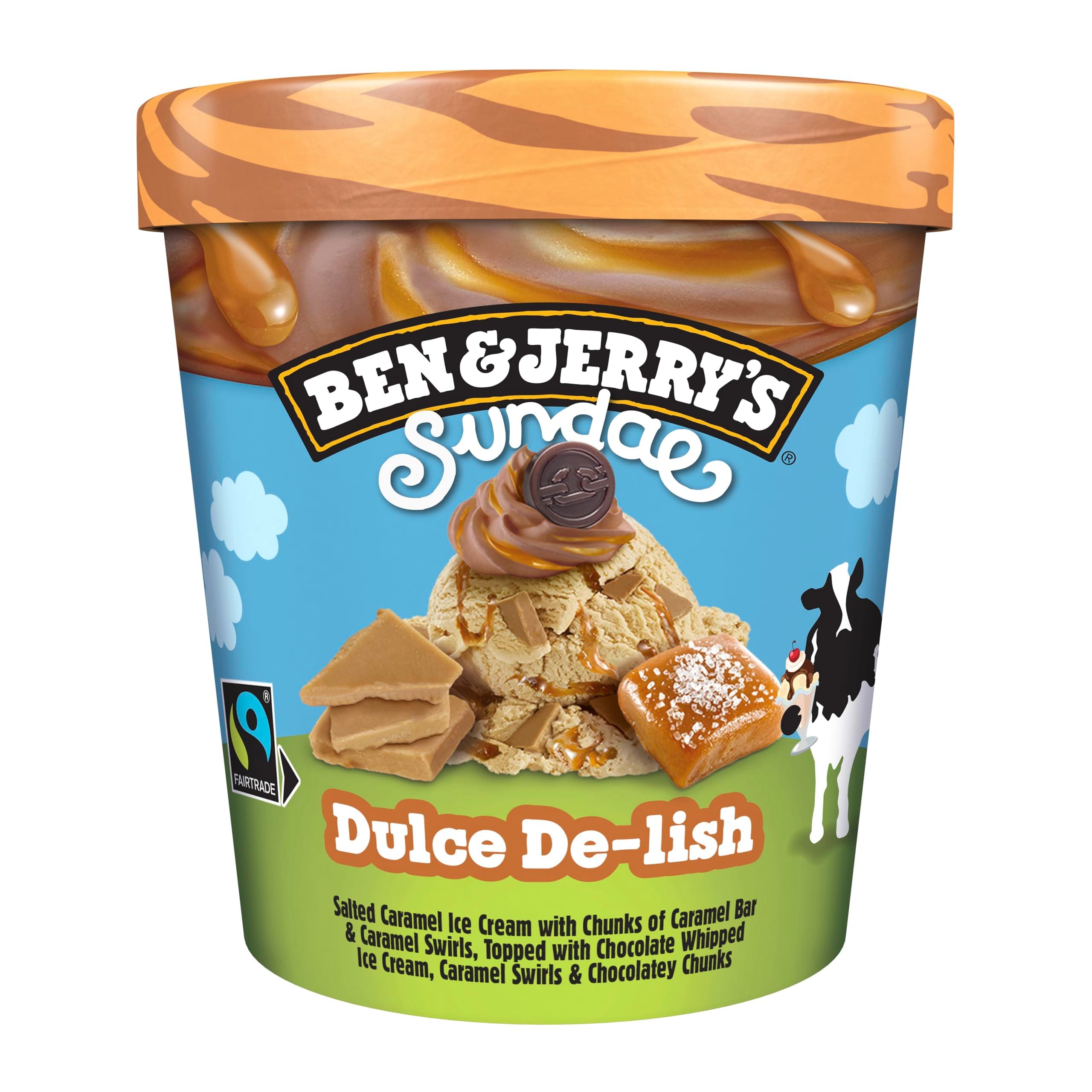 Ben & Jerry's Sundae Dulce De-Lish Ice Cream Tub Dessert 427ml