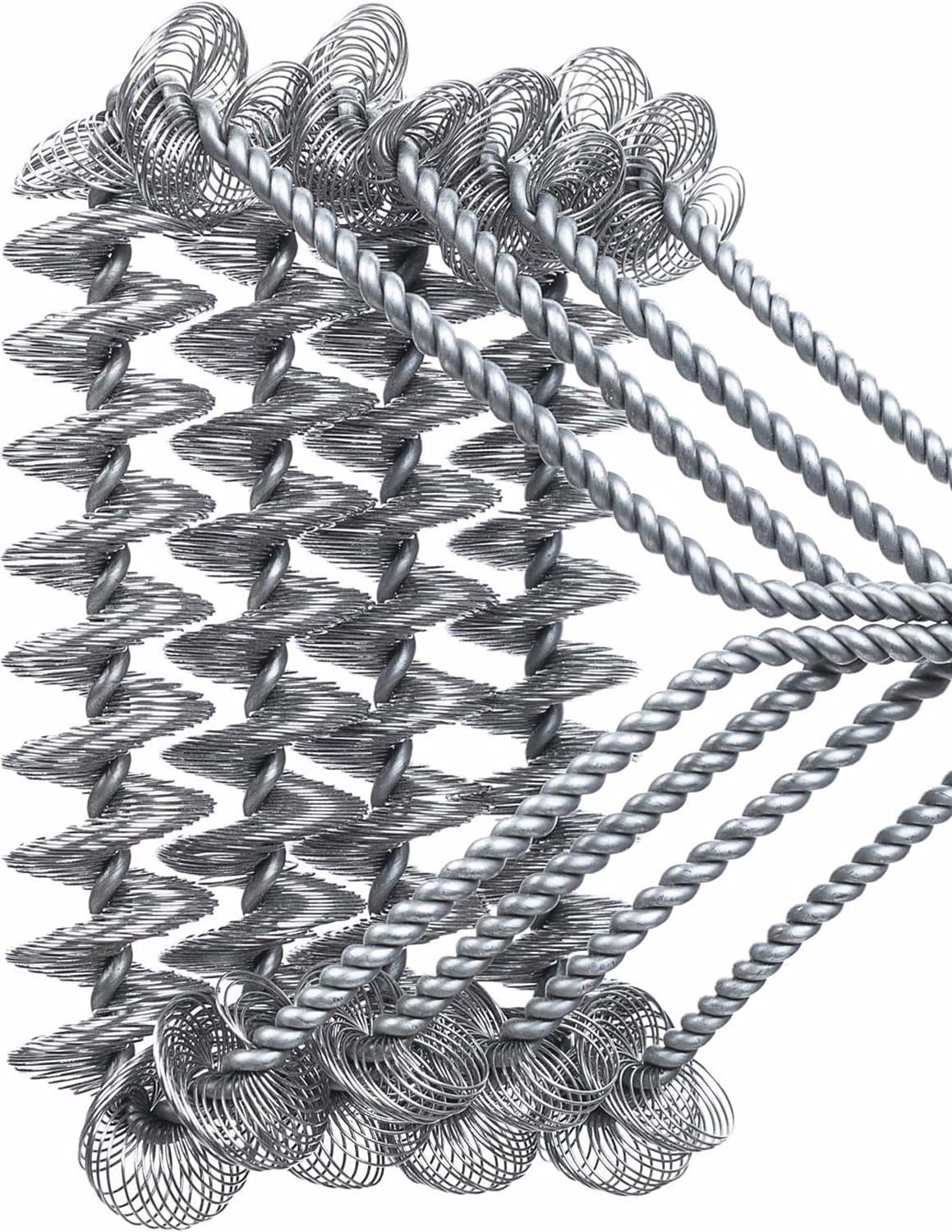 Bristle Free BBQ Grill Brush Scraper Tool – Premium Stainless Steel Barbecue Grilling Accessories for Ultimate Grate Cleaning – Great on Weber, Napolean Grills, 4 Coil