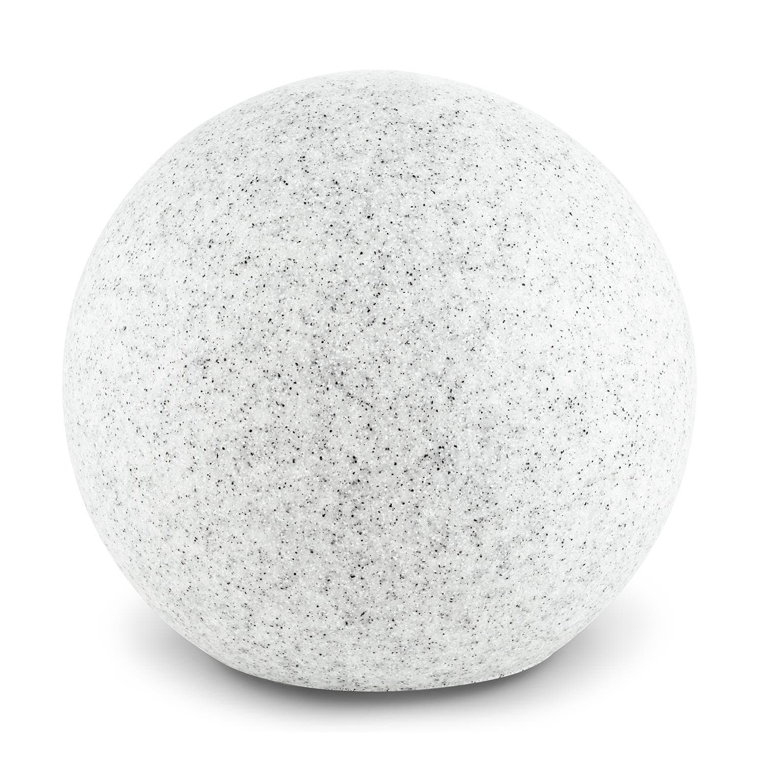 Lightcraft Shinestone M Globe Lamp Outdoor Garden Light (30cm, in Natural Granite Stone Look, Water-Resistant and Hardy to IP65) [Energy Class A]