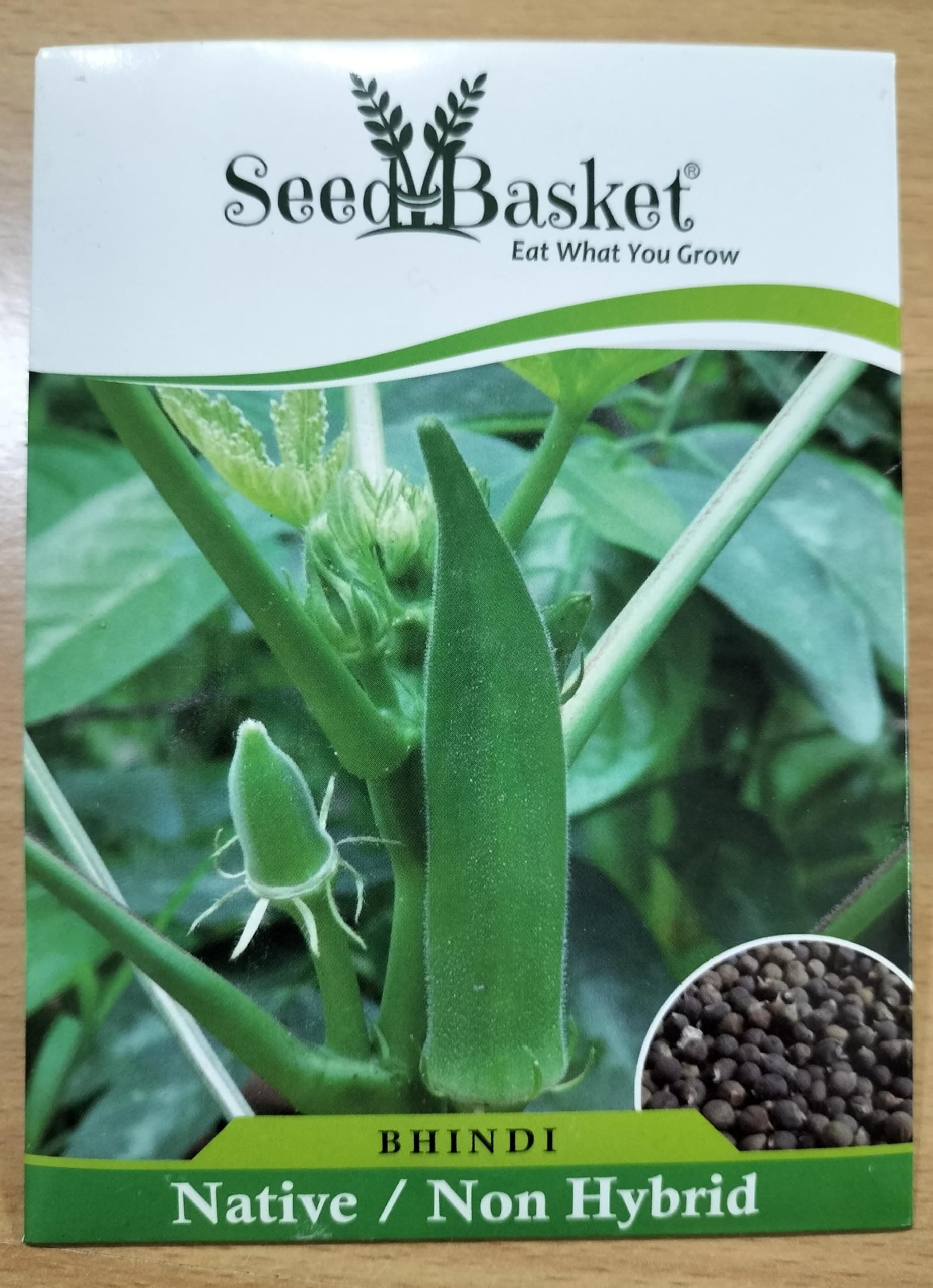 Desi/Native/Non-GMO Bhindi/Okra seeds for home garden | 80 Seeds | Best in Germination | Free Growing Instruction Manual (Pack of 1)