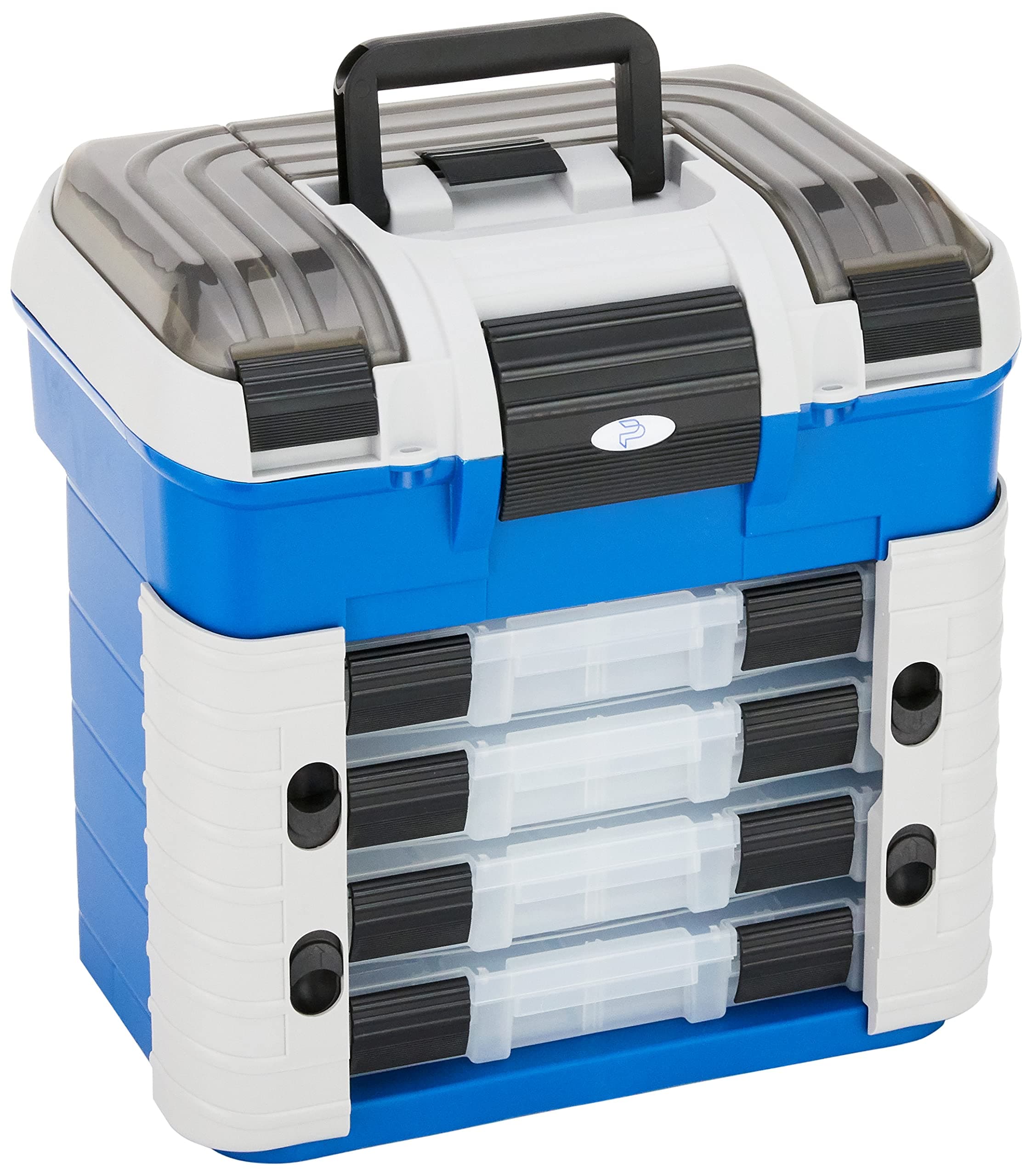 Plastica Panaro Fishing Box 502 for Transporting, Protecting and Organizing Equipment, Blue, External Dimensions 420 x 303 x 400 mm
