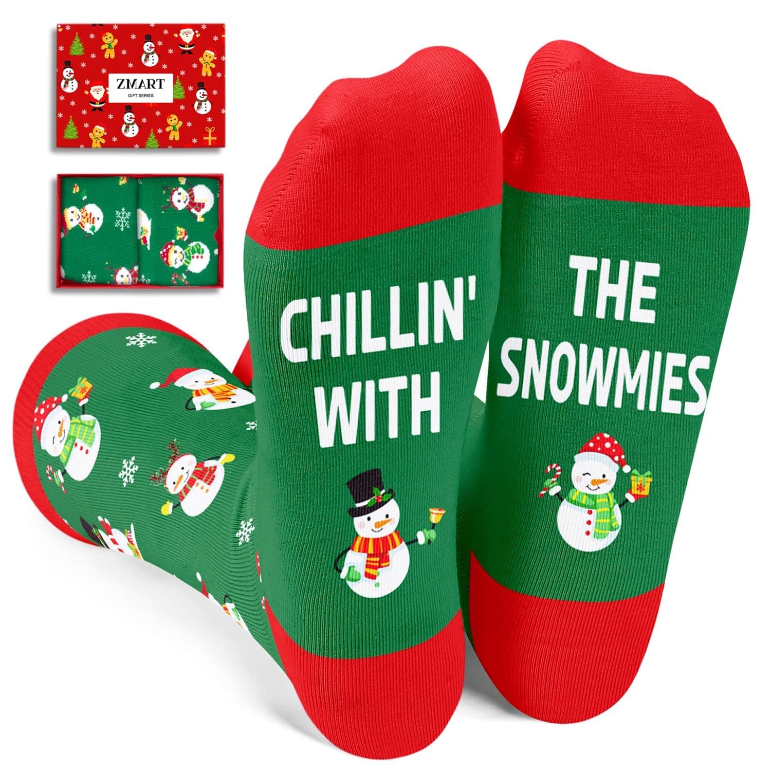 Christmas Socks Gift - Elf Gnome Snowman Socks for Teens, Christmas Stocking Stuffers