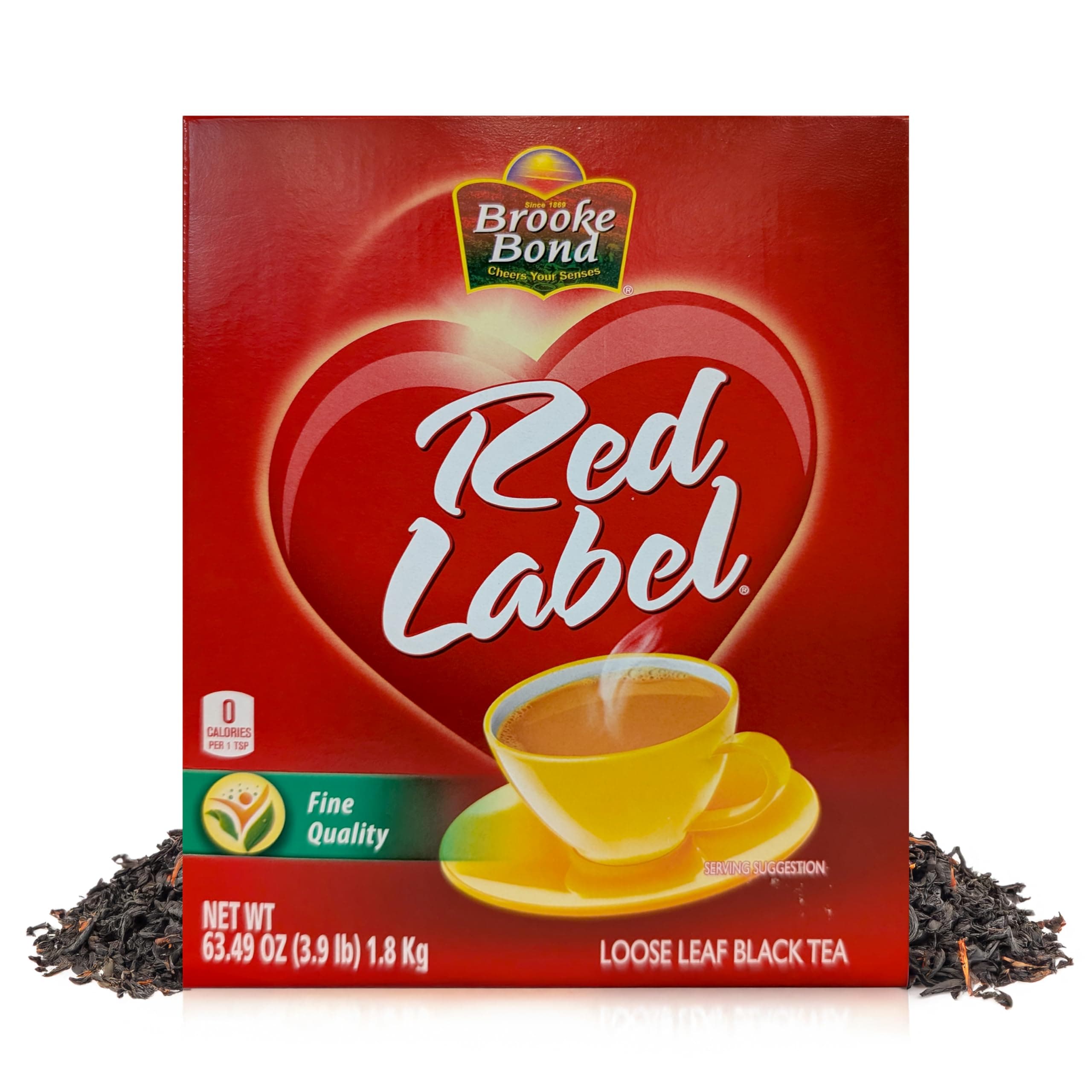 Red Label | Loose Tea | Premium Quality | Indian Black Tea | Authentic Indian Chai Blend | Suitable for Milk Chai | Refreshing Flavor | 1800 Grams (Pack of 1)