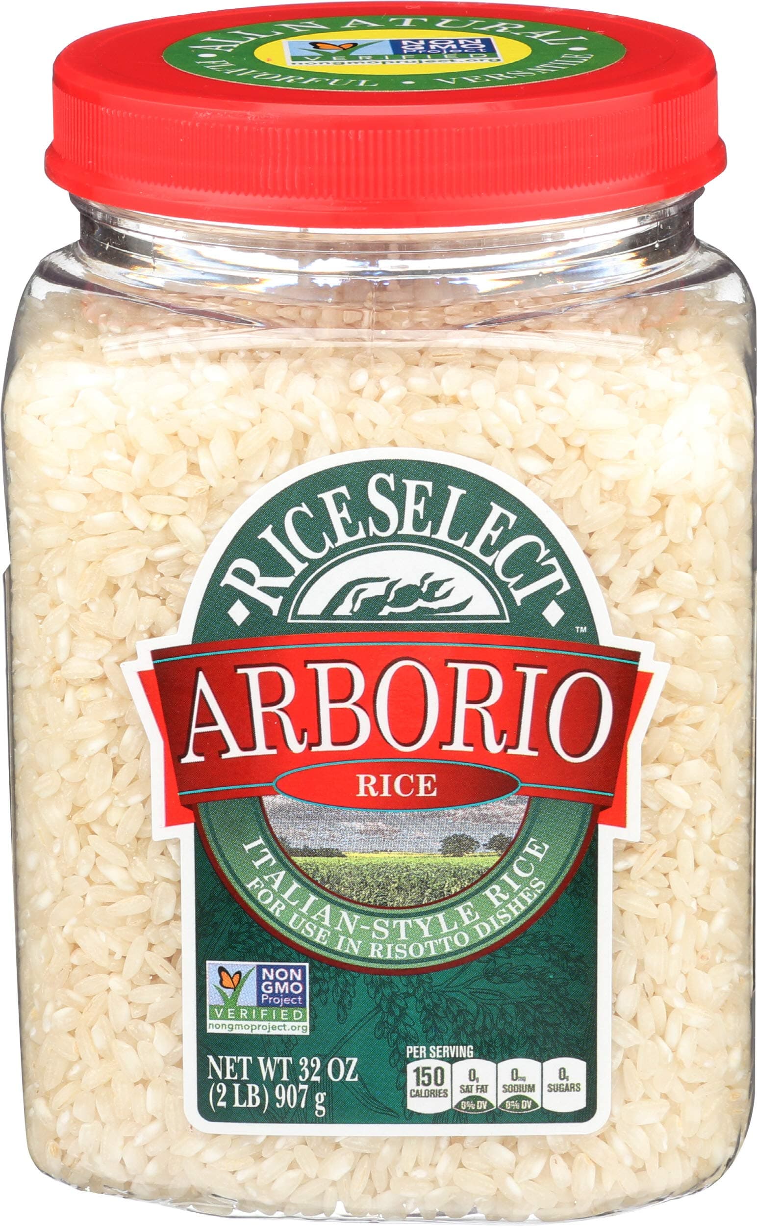 Arborio Rice for Italian Risotto, Premium Gluten-Free Rice, Non-GMO, 32-Ounce Jar, (Pack of 1)