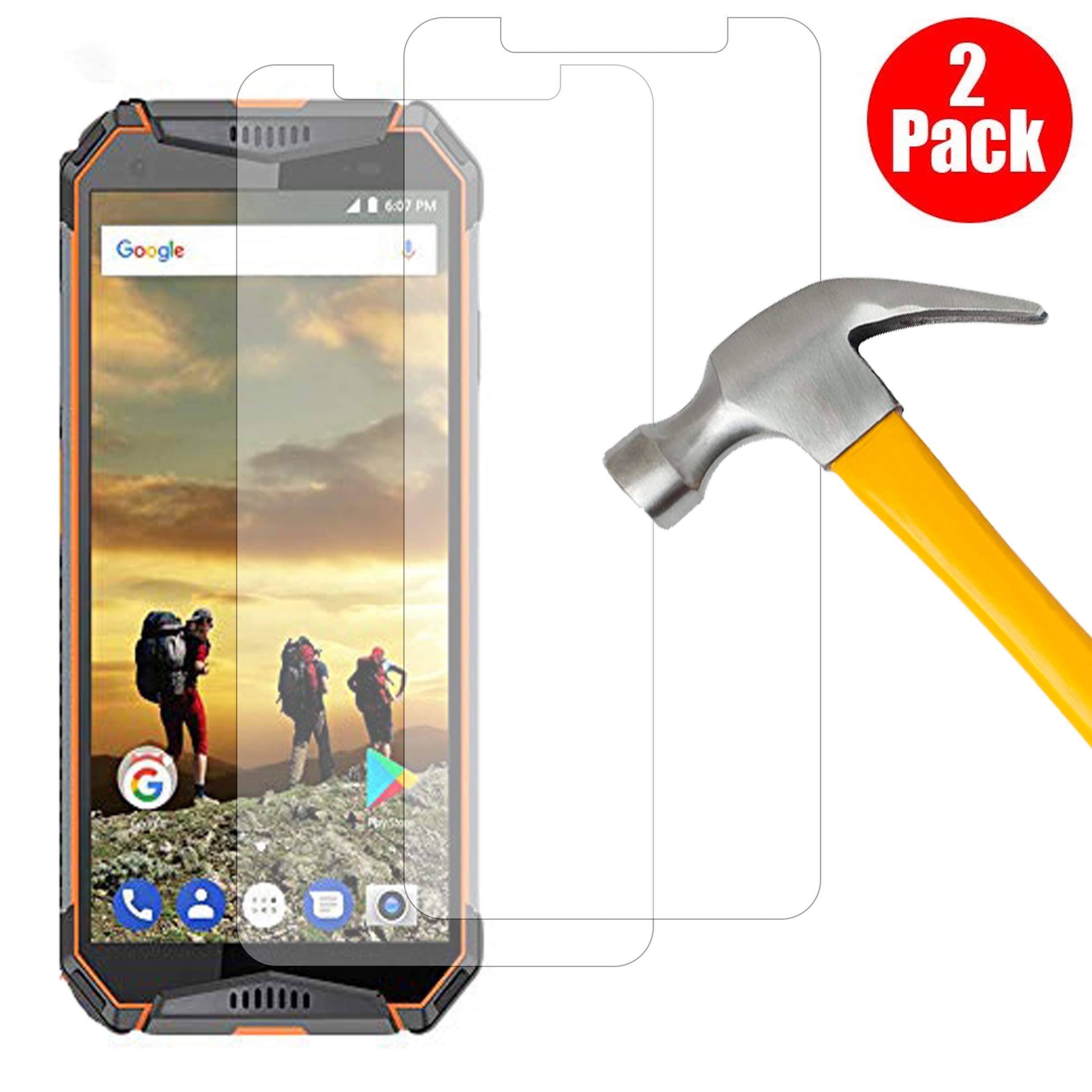 [2 Pack] Ulephone Armor3 Tempered Glass Screen Protector 5.7″ Premium Protection Film (9H * 2.5D, 0.33mm thick)