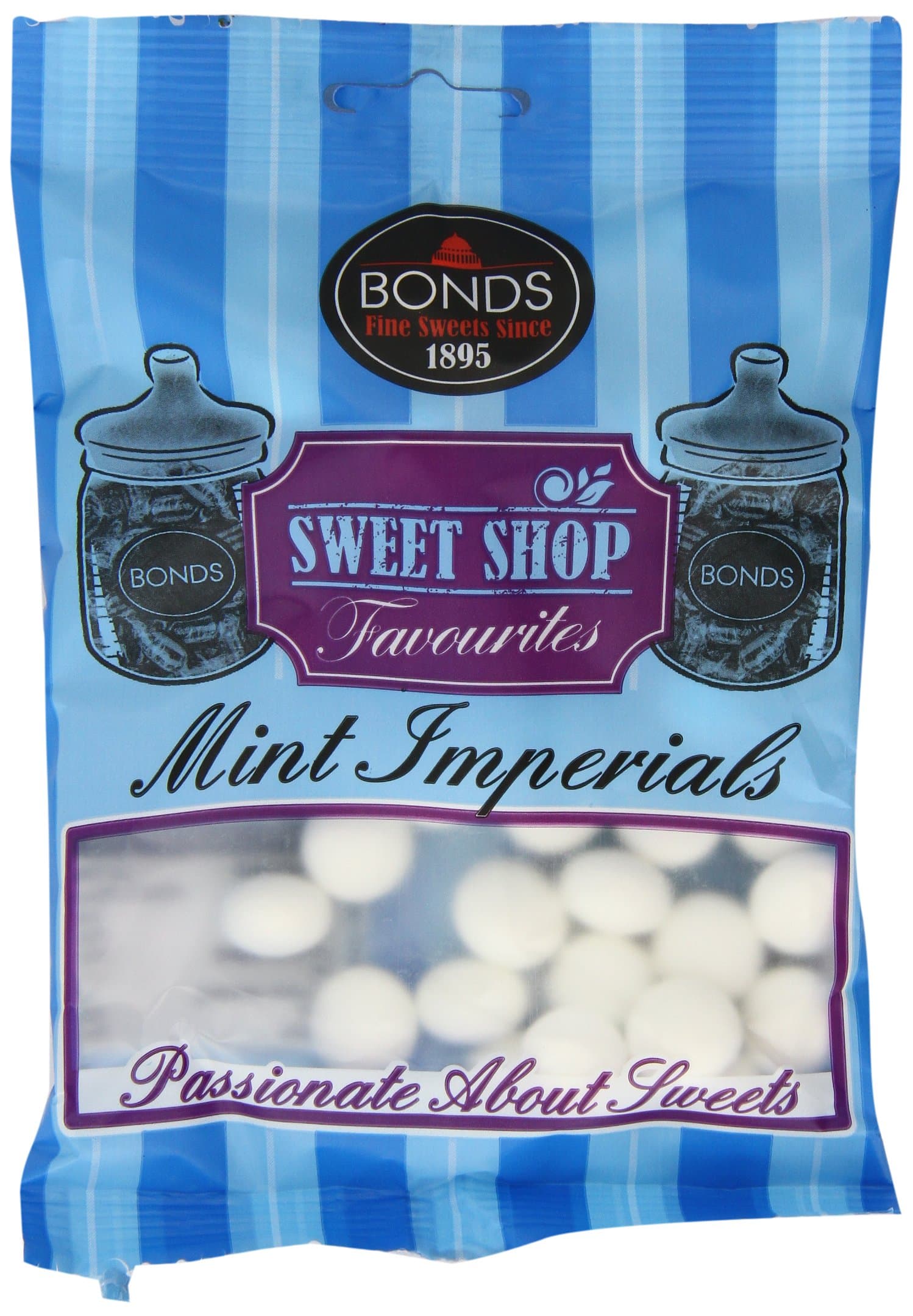 Original Bonds London Mint Imperials Bag Peppermint Flavored Hard Sugar Sweets Imported From The UK England The Best Of British Candy A Classic Sweet Shop Favorite Sweet Mint Imperials