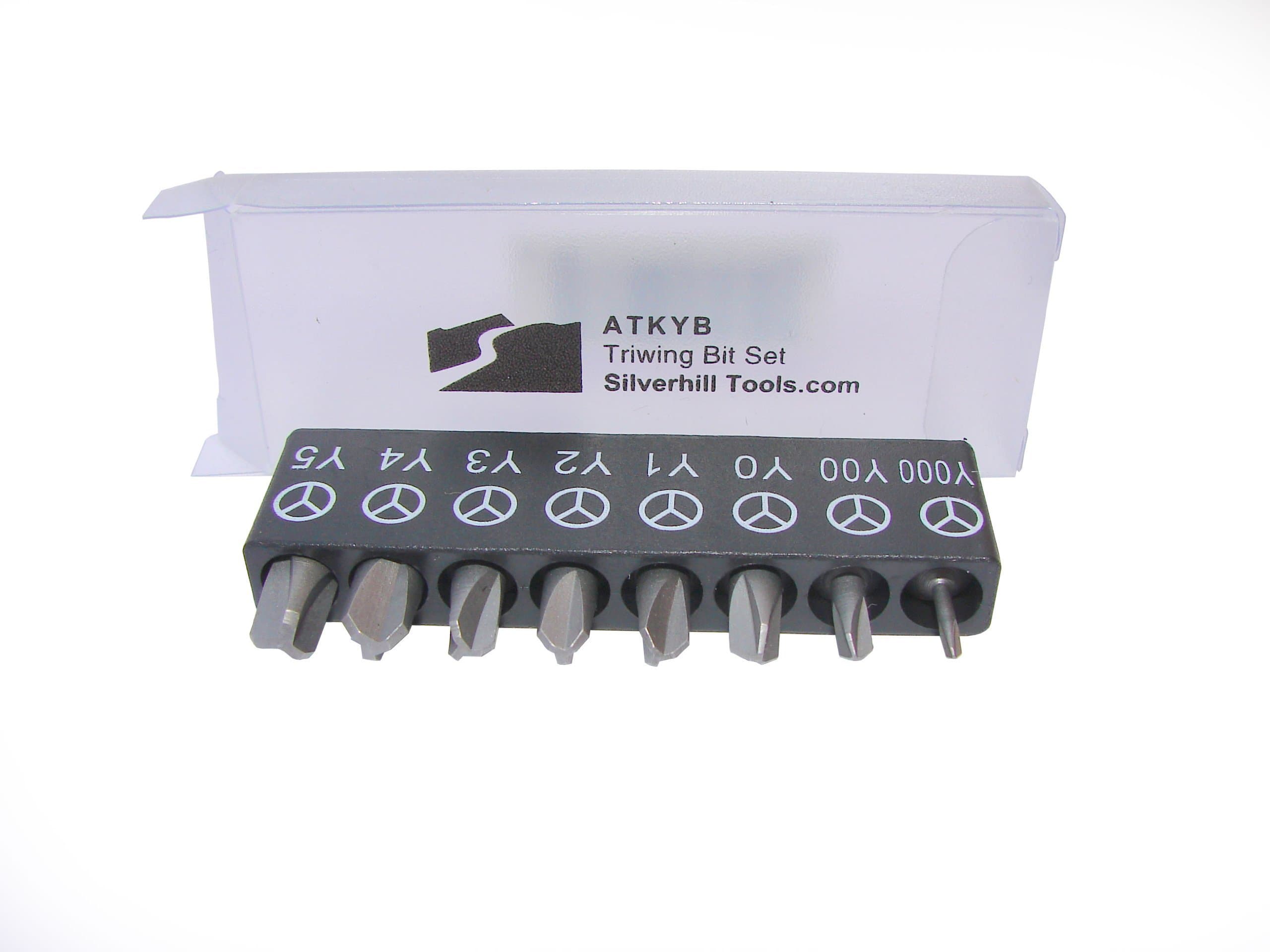 Silverhill Tools ATKYB Triwing Bit Set; 8 Bits; Black, Sizes Y000 - Y5