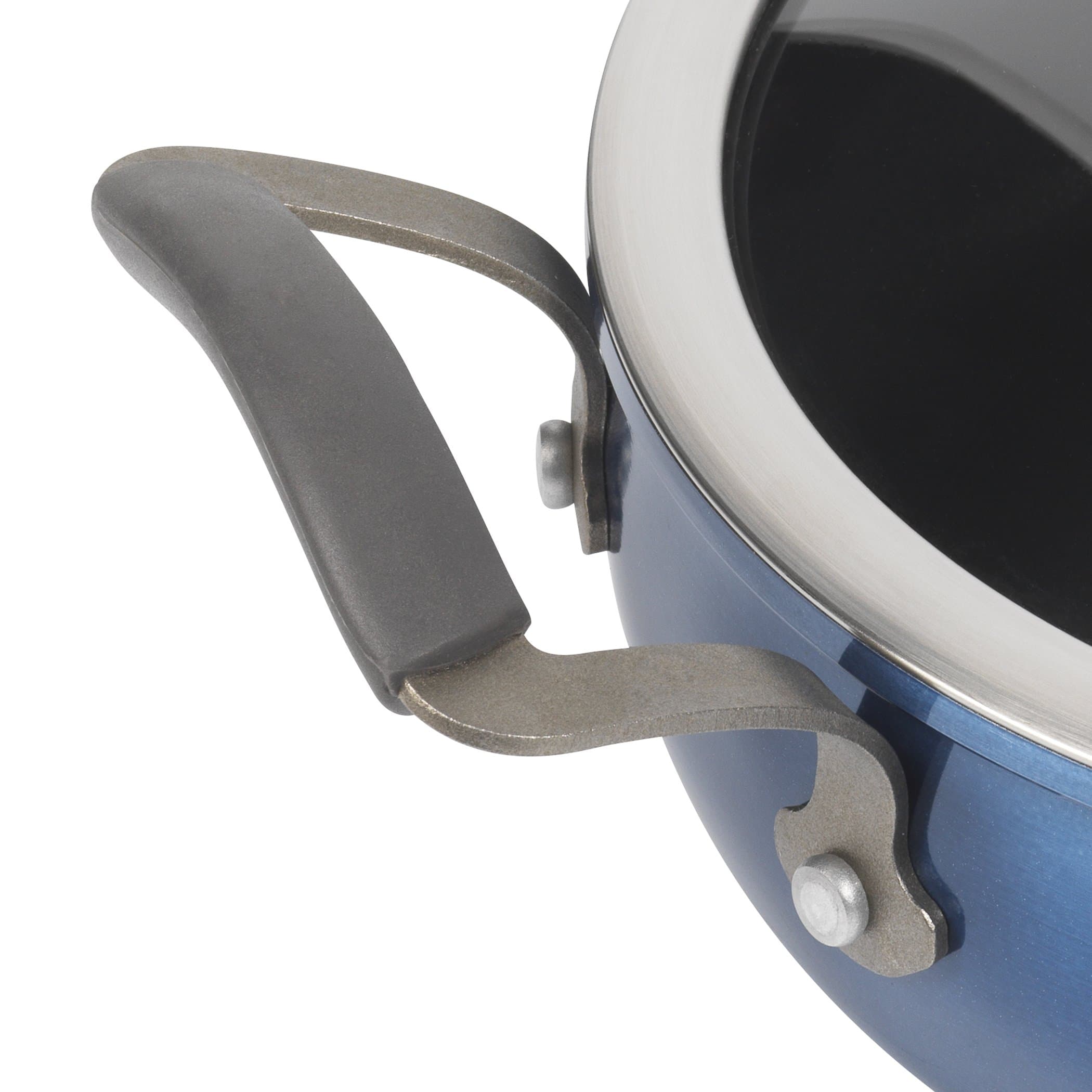 Epicurious Aluminum Nonstick 4 qt. Covered Soup Pot in Arctic Blue