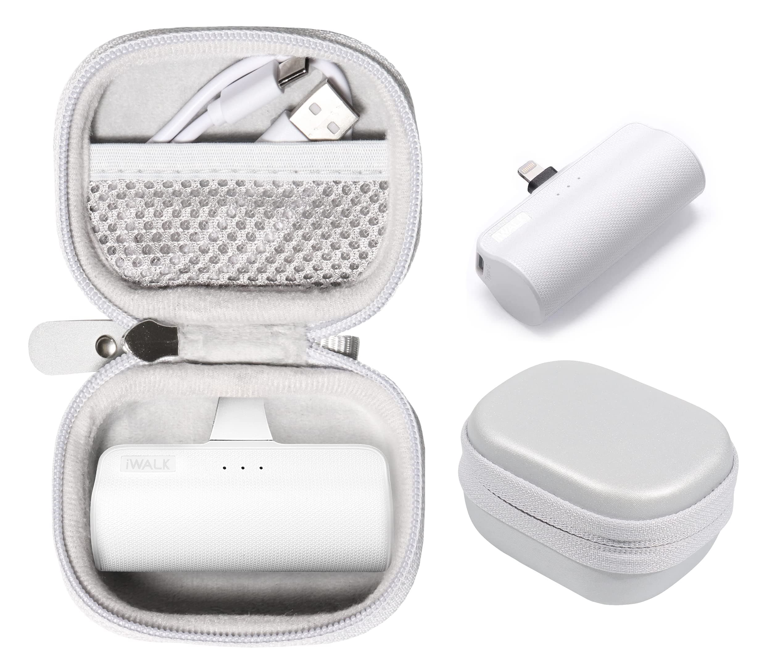 Case for mini Charger Compatible with iWALK Small USB-C Portable Charger, Anker Nano, JEJILL, LanLuk, Charmast, LENUTO, Swyop, VEGER, Feob, Taegila, YHO (White)
