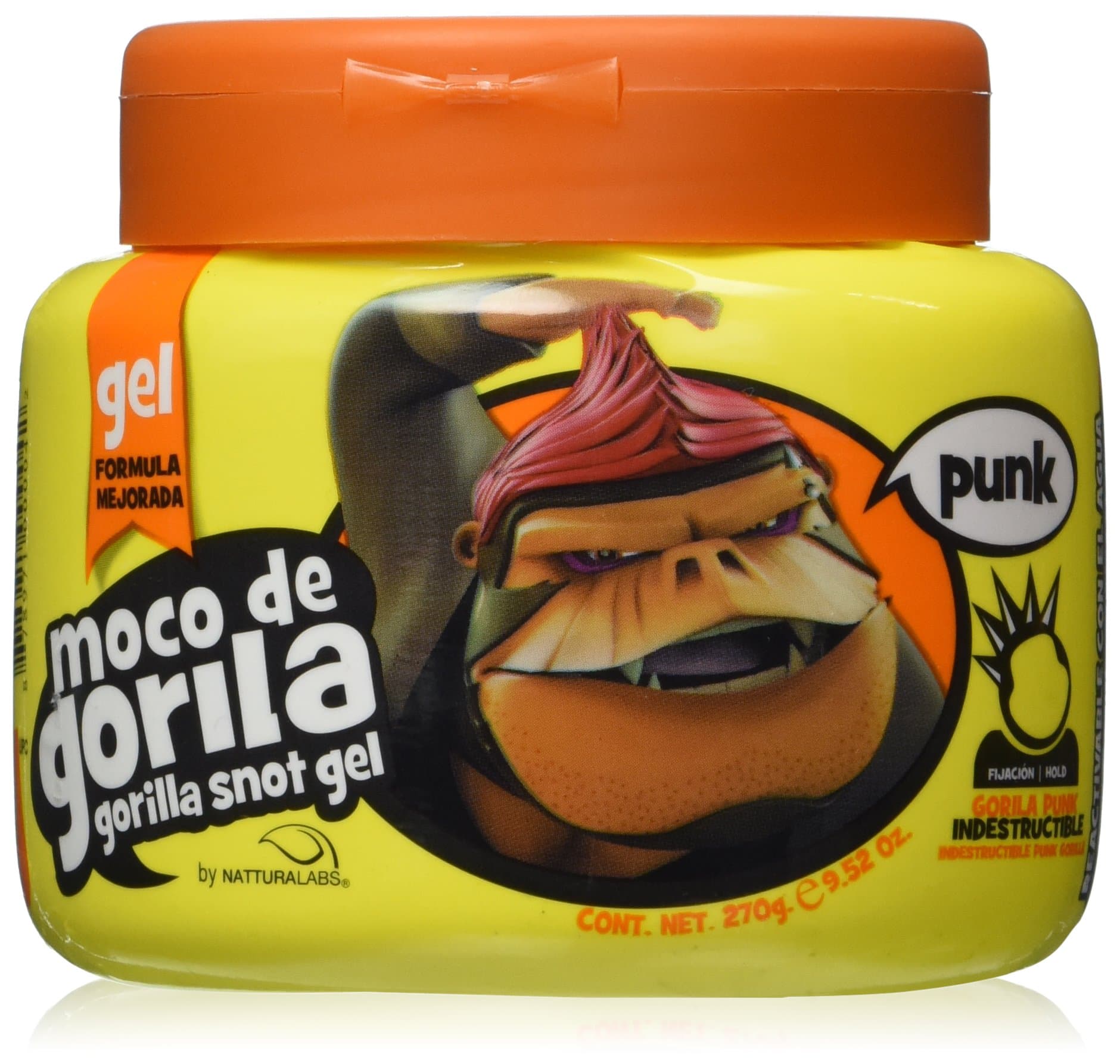 Moco de Gorila Punk Hair Gel | Indestructible Hair Styling Gel for Extreme Long-lasting Hold, Gorilla Snot Gel is the Ultimate Hair Gel to create any Punk Hairstyle; 9.52 Ounces Squizz Bottle