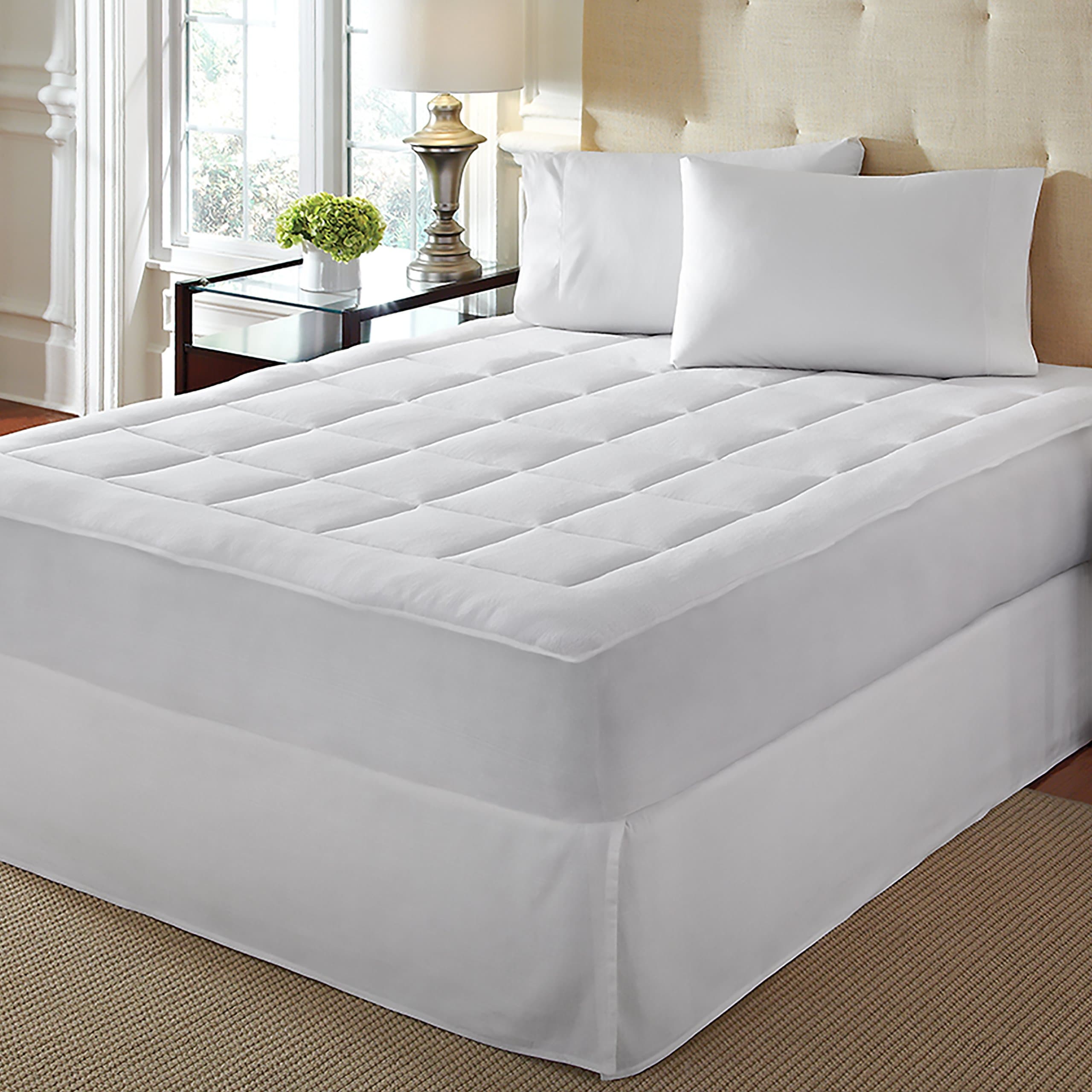 Lofworks Overfilled Super Soft Microplush Queen Mattress Pad