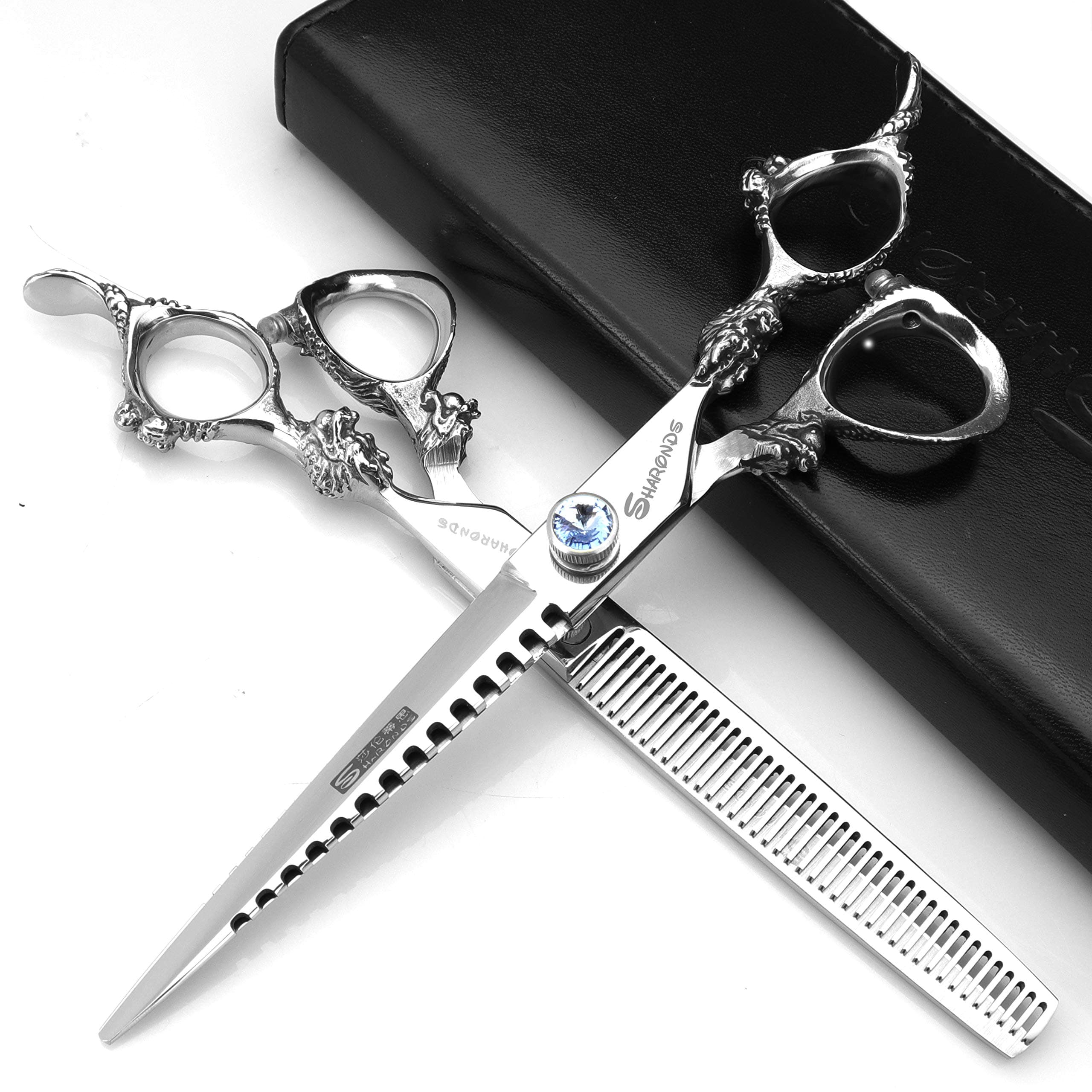 Sharonds Hair Cutting Scissors Thinning Shears-Professional Hair Scissors Stainless Steel Hairdressing Haircut Shears