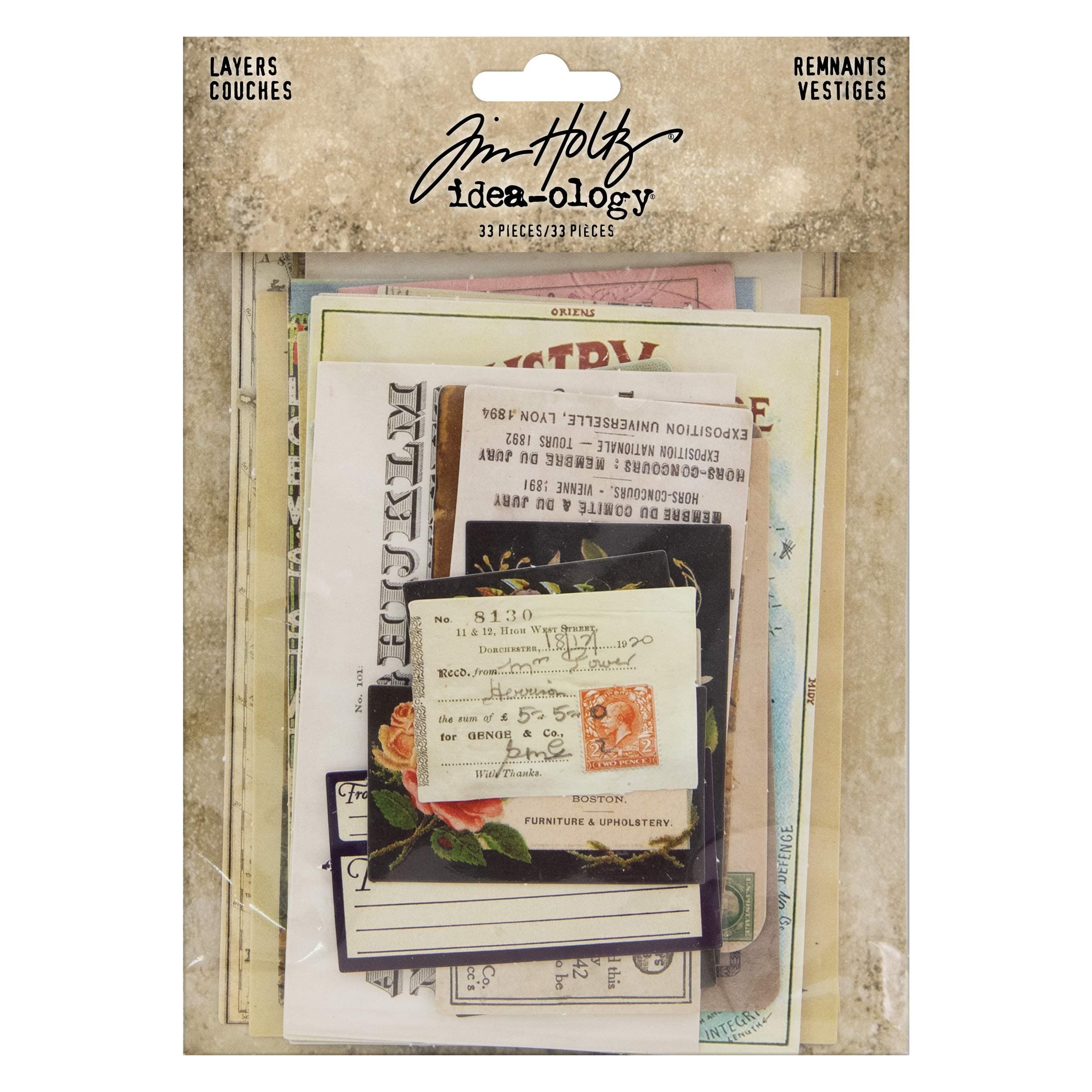 Tim Holtz - Advantus Layers REMNANTS Paper, Multicolor, One Size