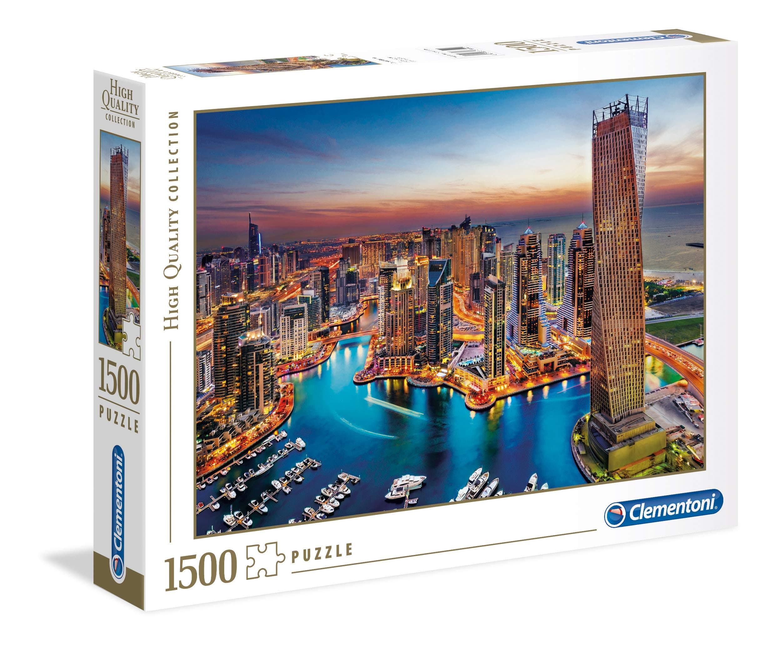 Clementoni - 31814 - Collection Puzzle - Dubai Marina - 1500 Pieces - Made in Italy - Jigsaw Puzzles for Adult, 28.1 x 5.8 x 37 centimetres