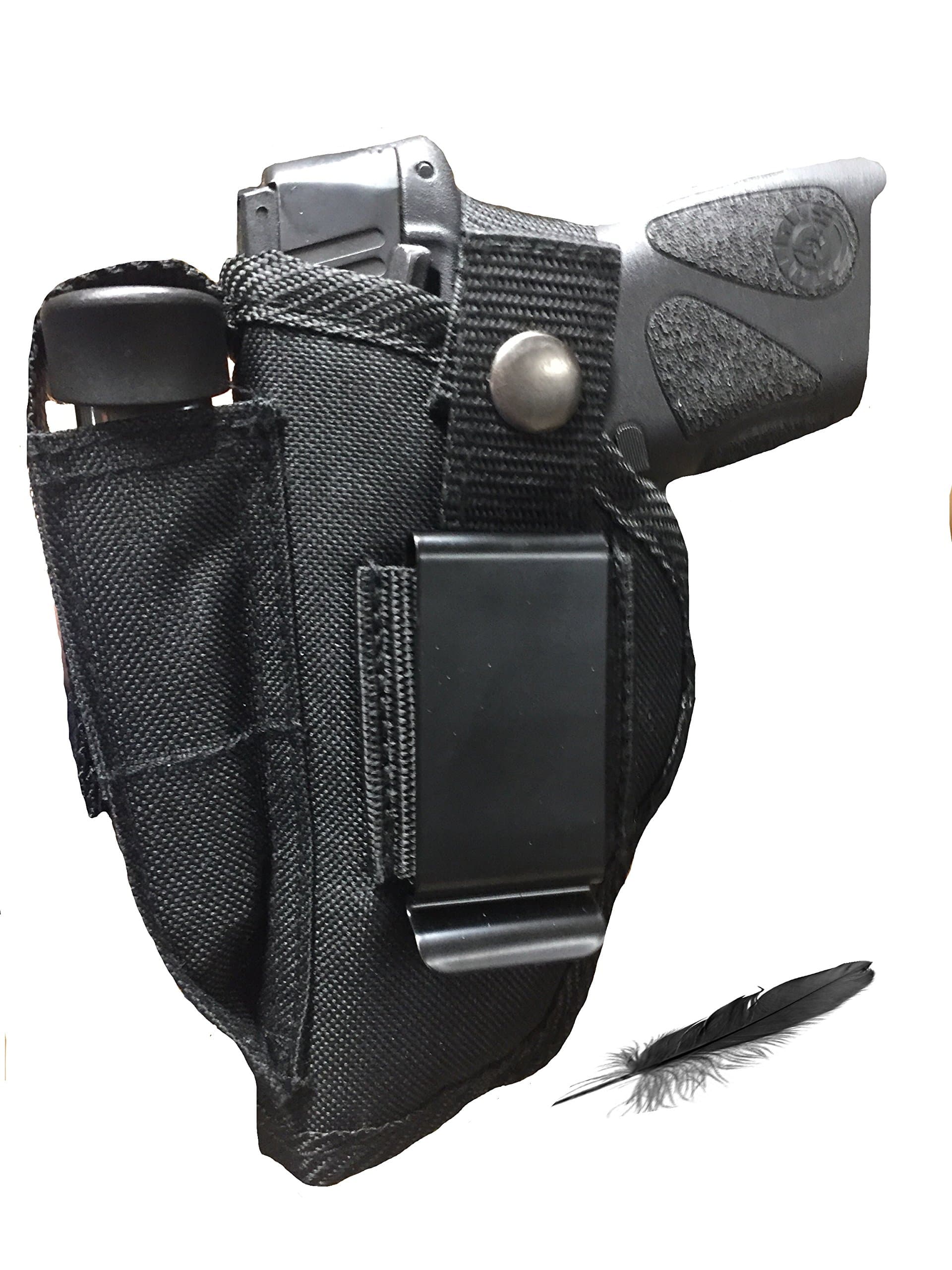 Fits Taurus PT-709 Slim, PT-740 Slim Has Soft Nylon, Inside or Outside The Pants Gun Holster.