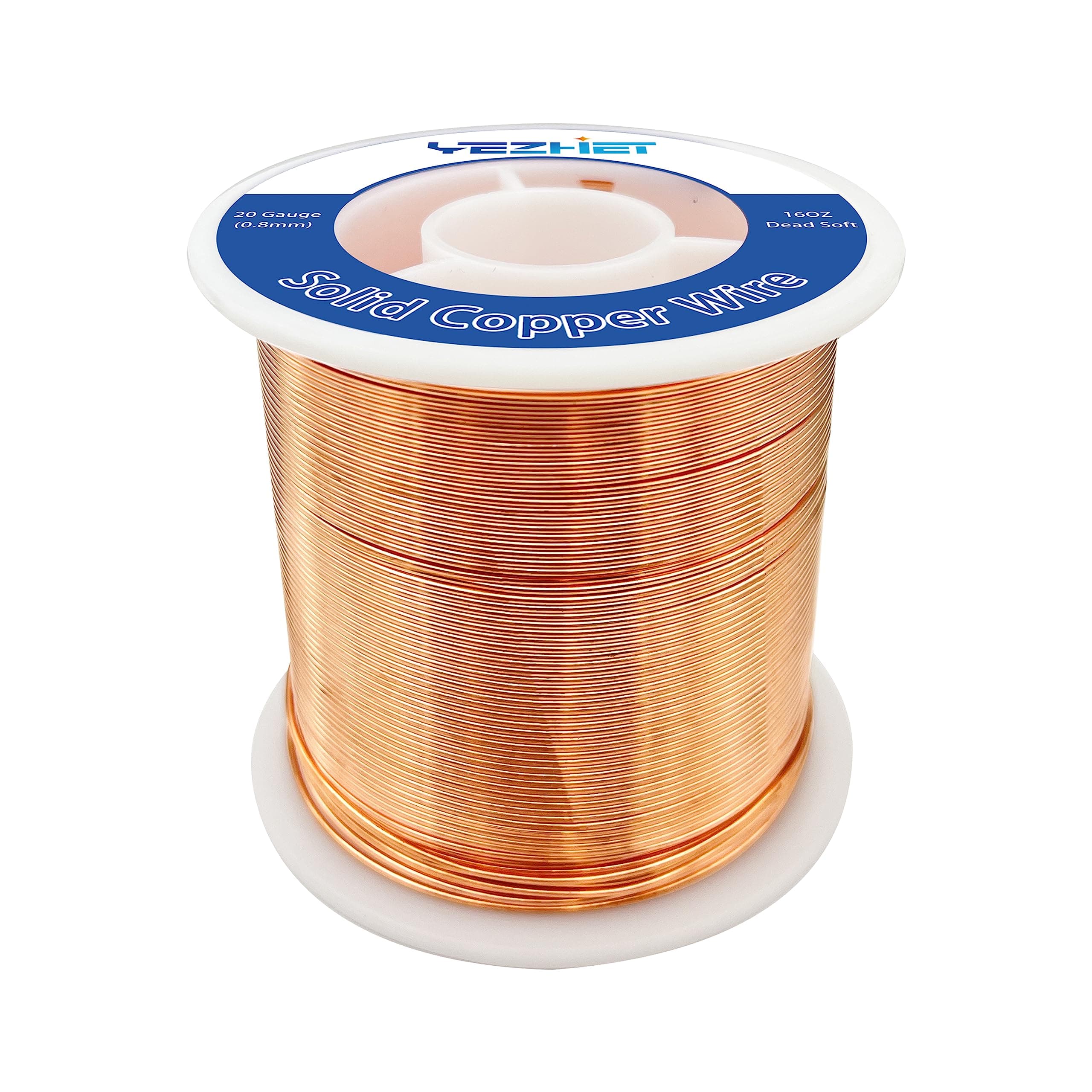 99.9% Solid Bare Copper Wire(20 Gauge, 330Ft), Dead Soft, 1 Pound Spool Pure Copper Wire for Crafts, Electroculture Gardening, Jewelry Making