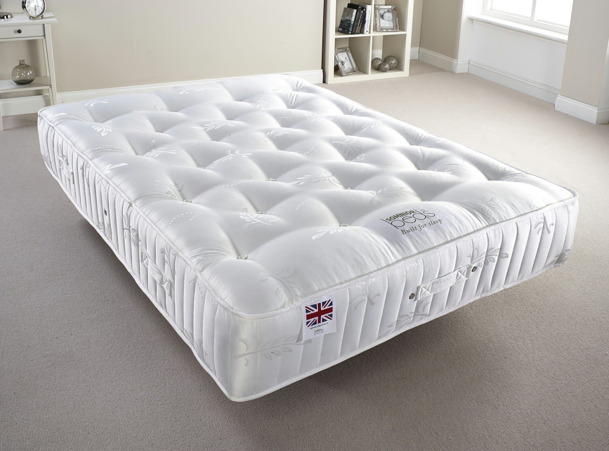 Pocket Sprung Mattress for Independent Supported Sleep, White, 190 x 135 x 28 cm