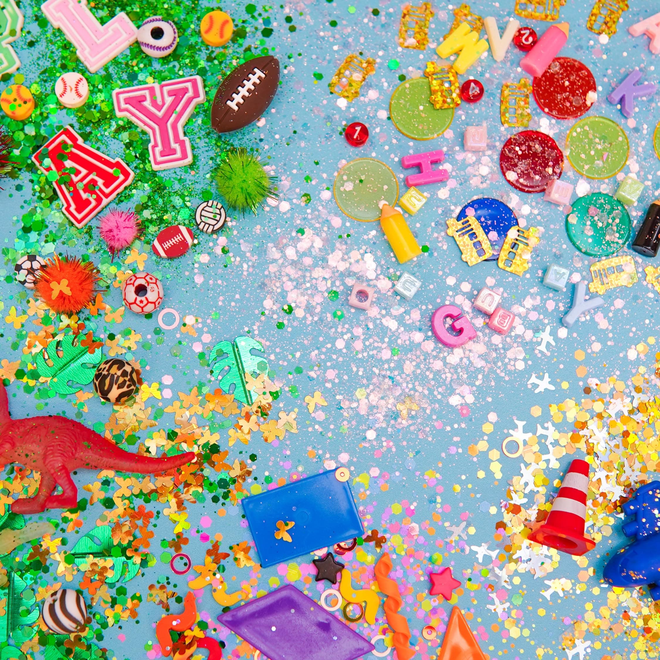 Glo PalsFun Fillers Sensory Play Accessories Pack, Themed Accessories for Sensory Bins (Epic Adventures – Fairy, Farm, Safari, Sea + Space)