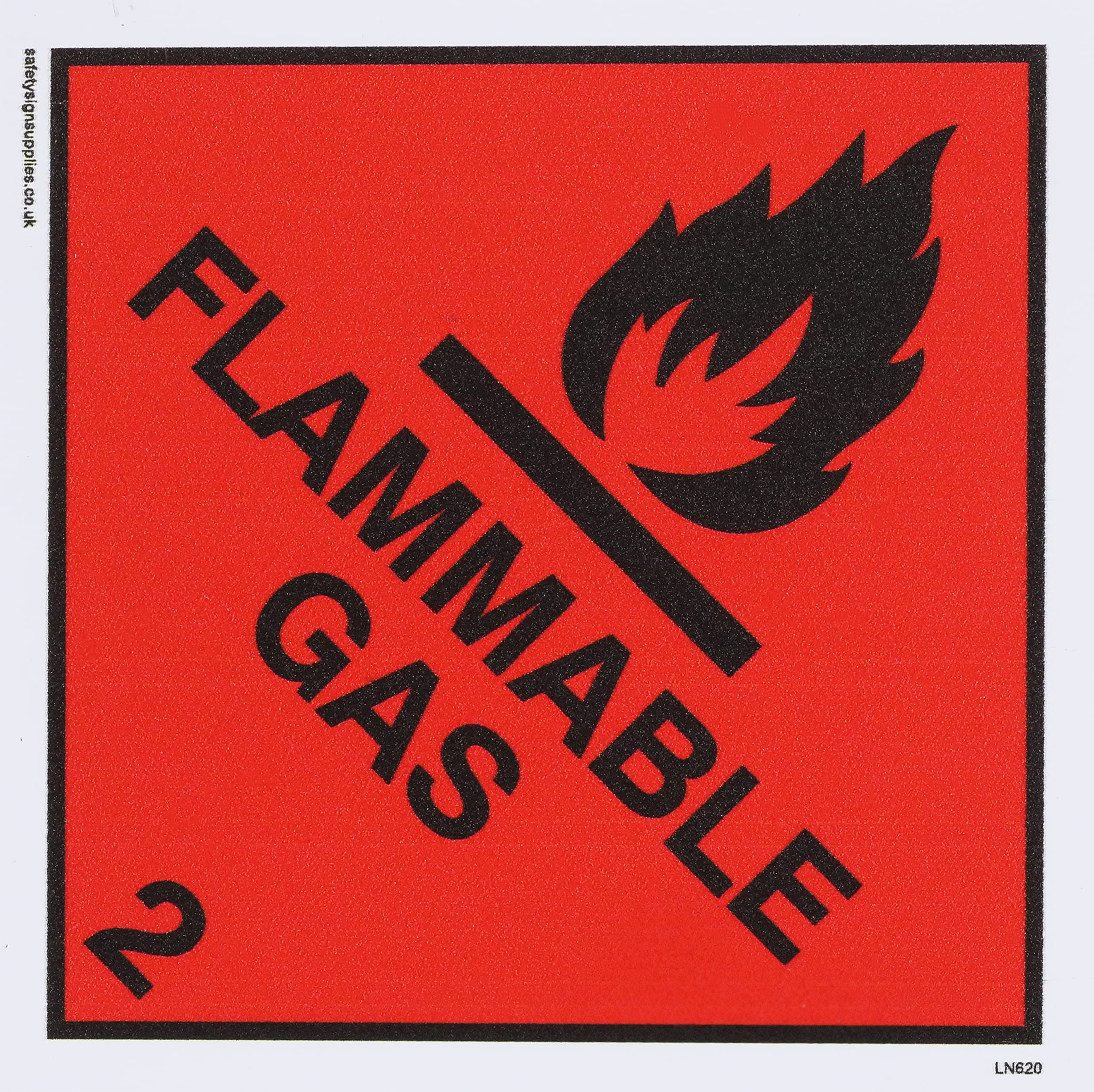Viking Signs LN620-S10-MG"Flammable Gas" Sign, 1 mm Flexible Magnetic, 100 mm x 100 mm,Yellow