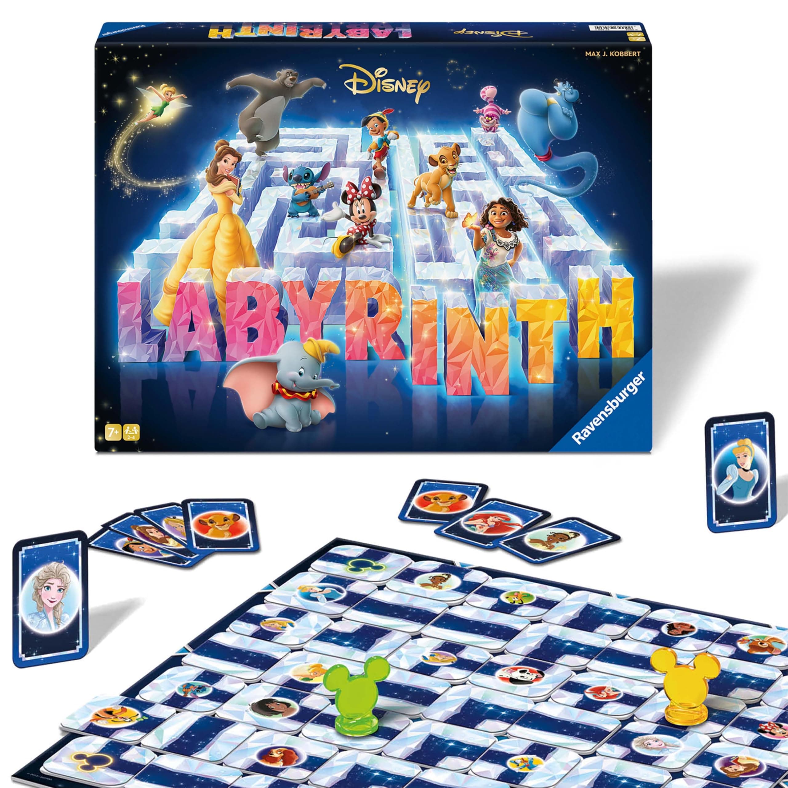 Disney Labyrinth 100th Anniversary Edition Moving Maze Family Board Game for Kids & Adults Age 7+ | Strategy Game for 2–4 Players | Magical Disney Gift