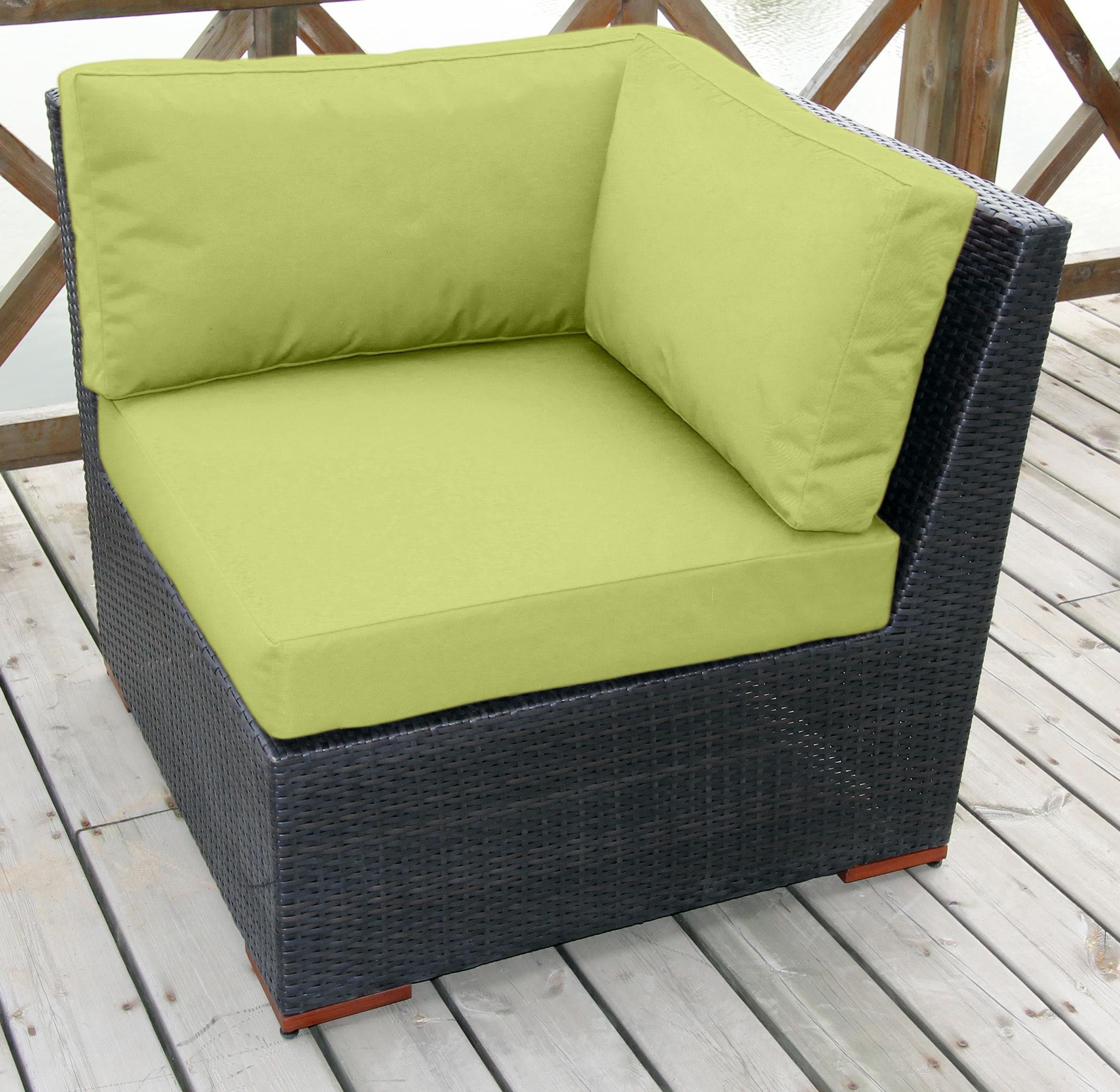 Bellini Home and Gardens UNW77173B1054 Christopher Deep Seating Corner Sectional Set44; Pale Green