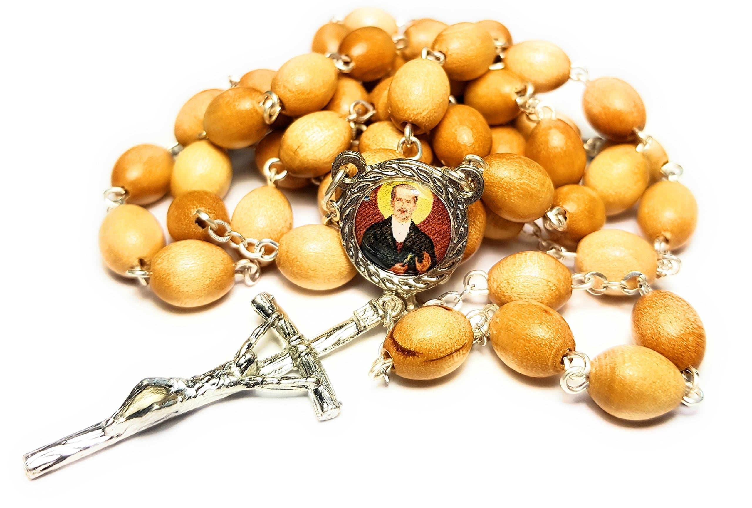 3rd Class relic Healing Rosary Matt Talbot Patron of Addict Alcoholics Alcoholism Alcohol Alcoholic in Recovery AA Fellowship AA Big Book Study Sobriety 12 Steps alcohólicos rehabilitados (Wooden)